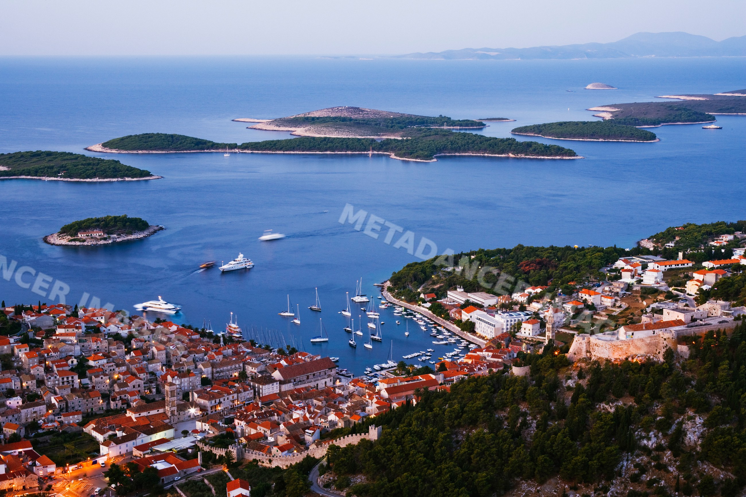 Town of hvar and harbor