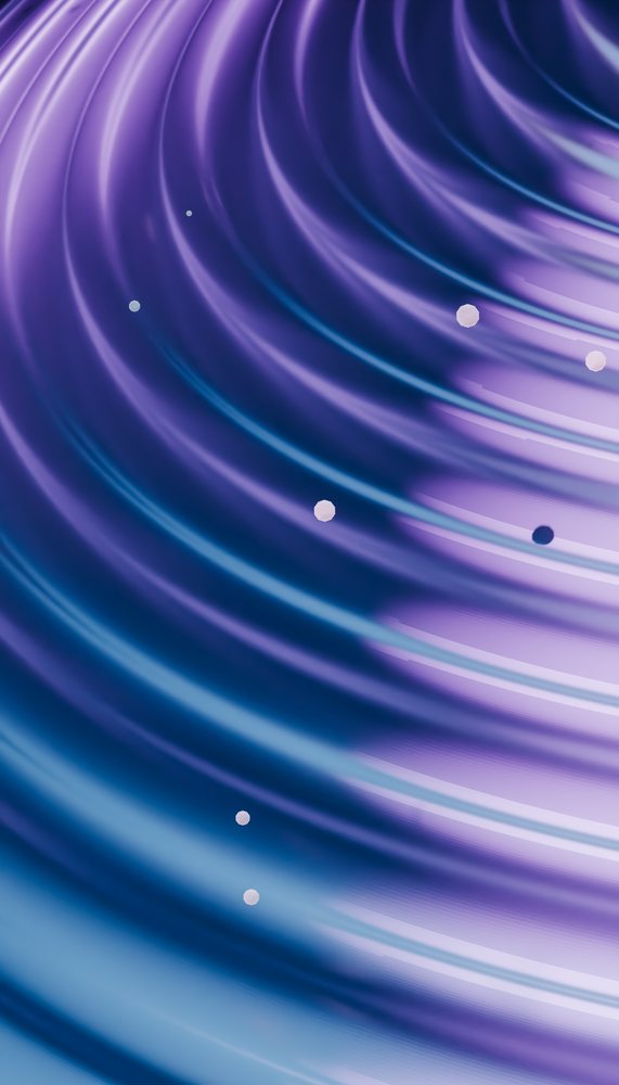 Abstract purple and blue digital wave ripple rendering with floating