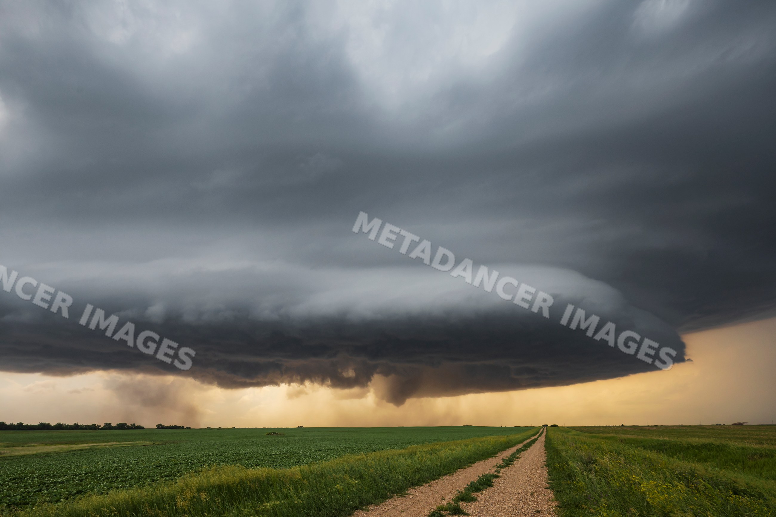 Tornado forming under a Supercell storm in marion north dakota