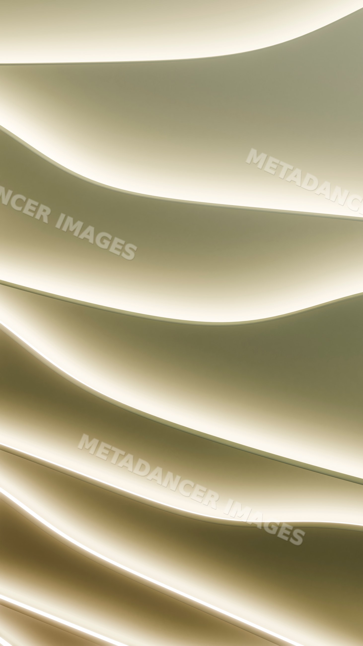 Curved ceiling with indirect lighting in modern interior