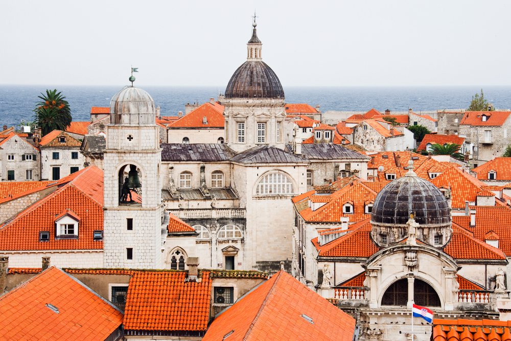 Cityscape of old city of dubrovnik with historic architecture