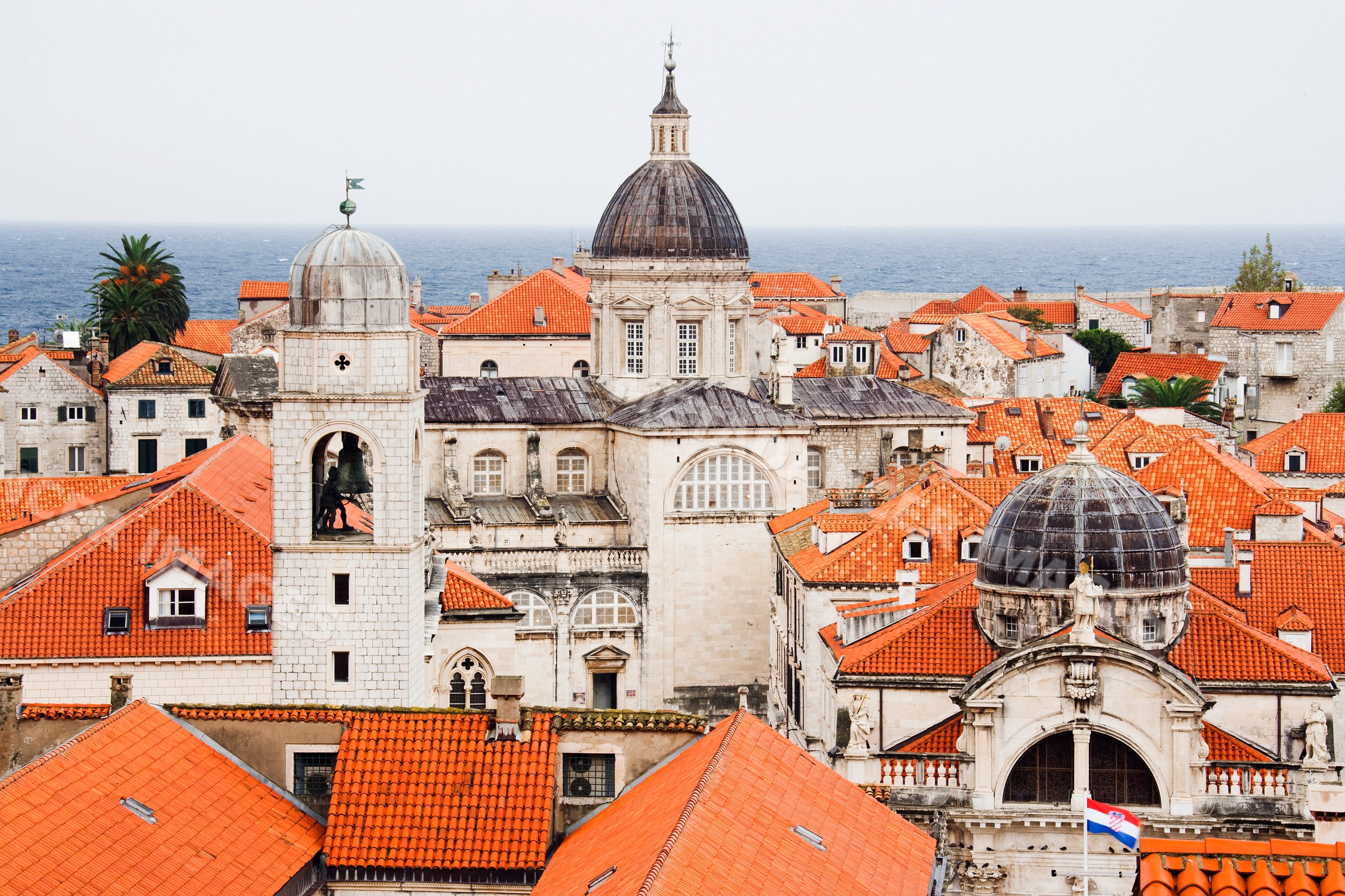 Cityscape of old city of dubrovnik with historic architecture