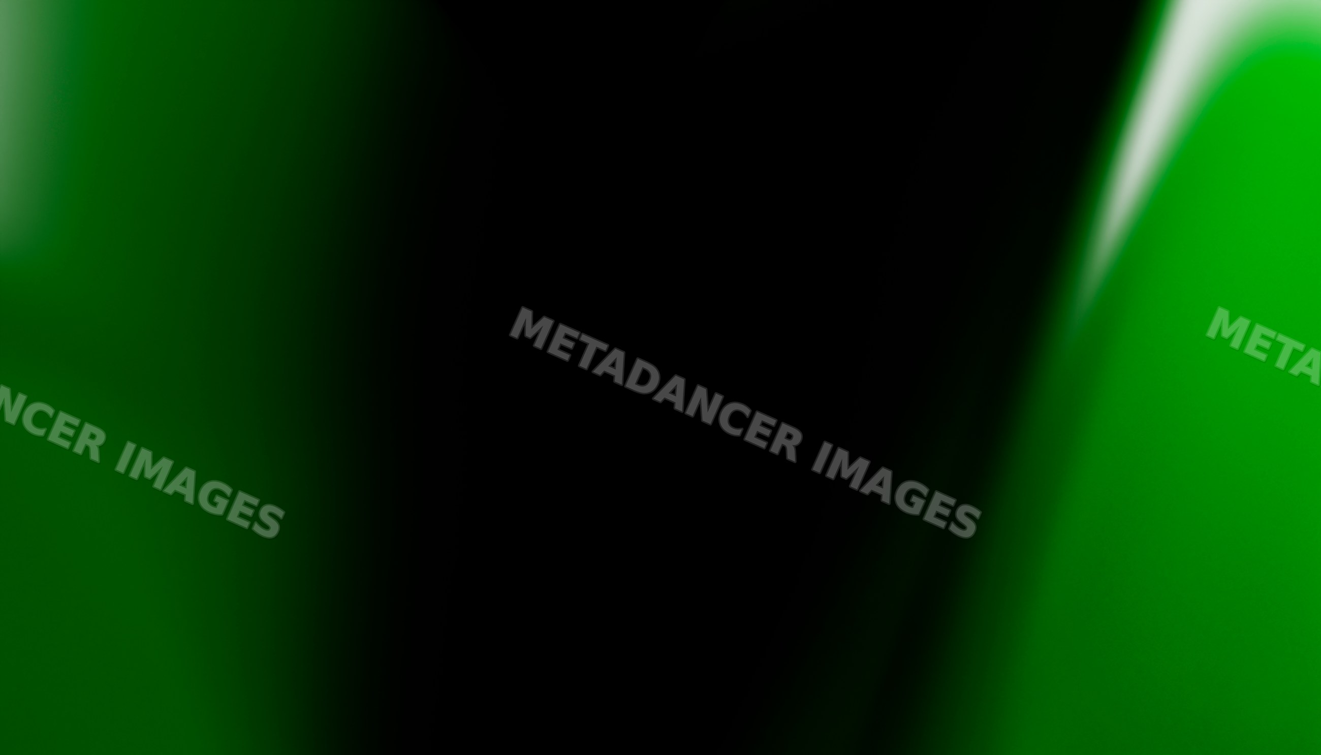 Abstract green and black gradient background with smooth glowing