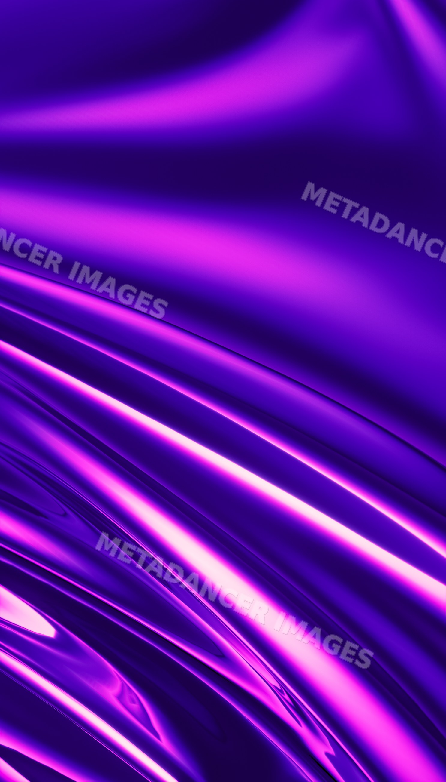 Glossy flowing purple waves abstract digital illustration