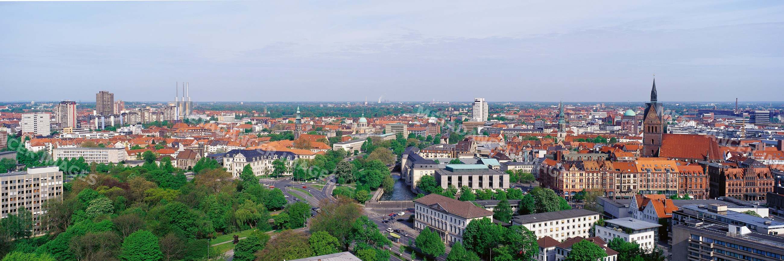 View of hannover city featuring urban buildings, the new city hall