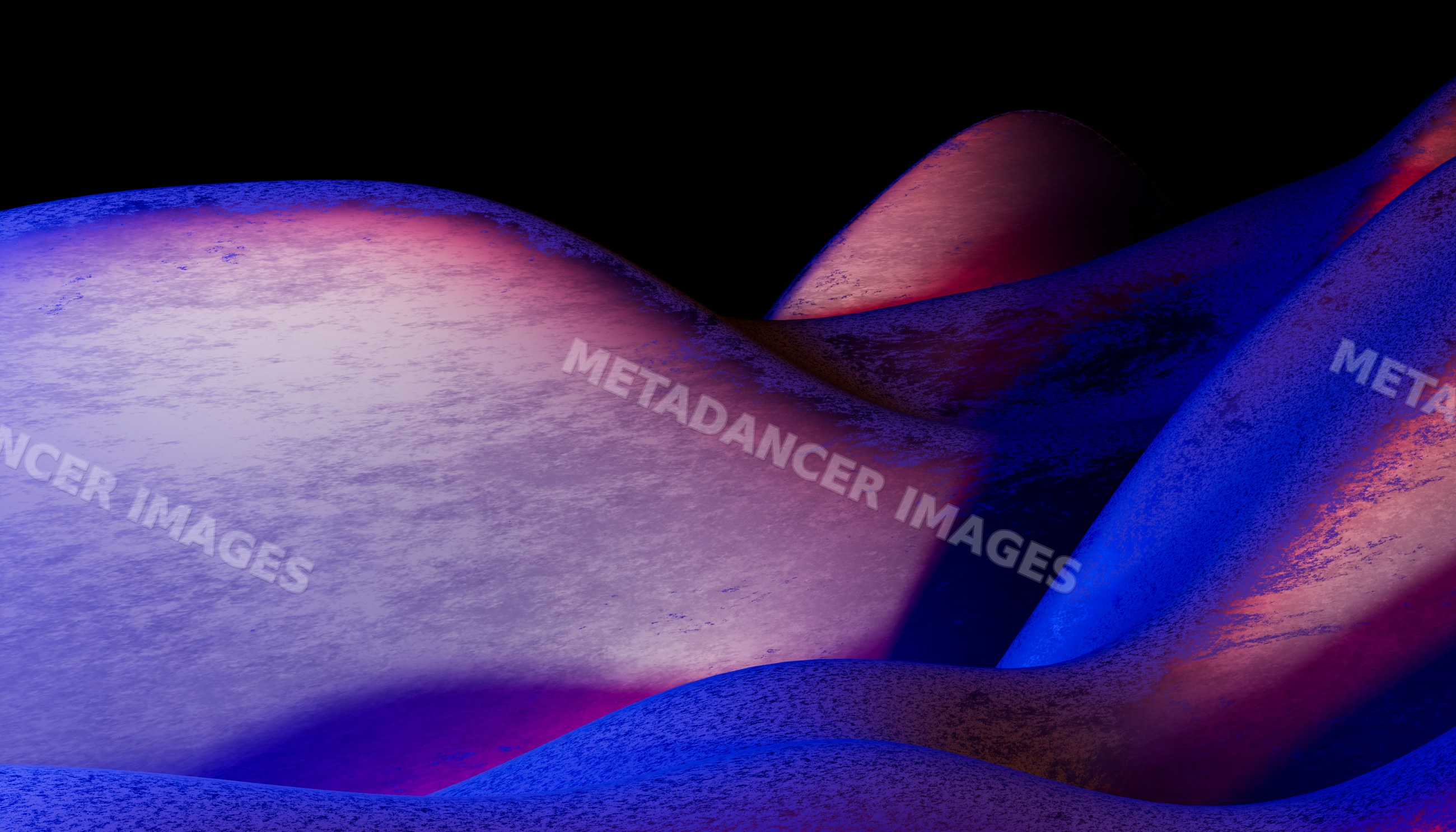 Abstract wavy shapes with blue and purple color gradient