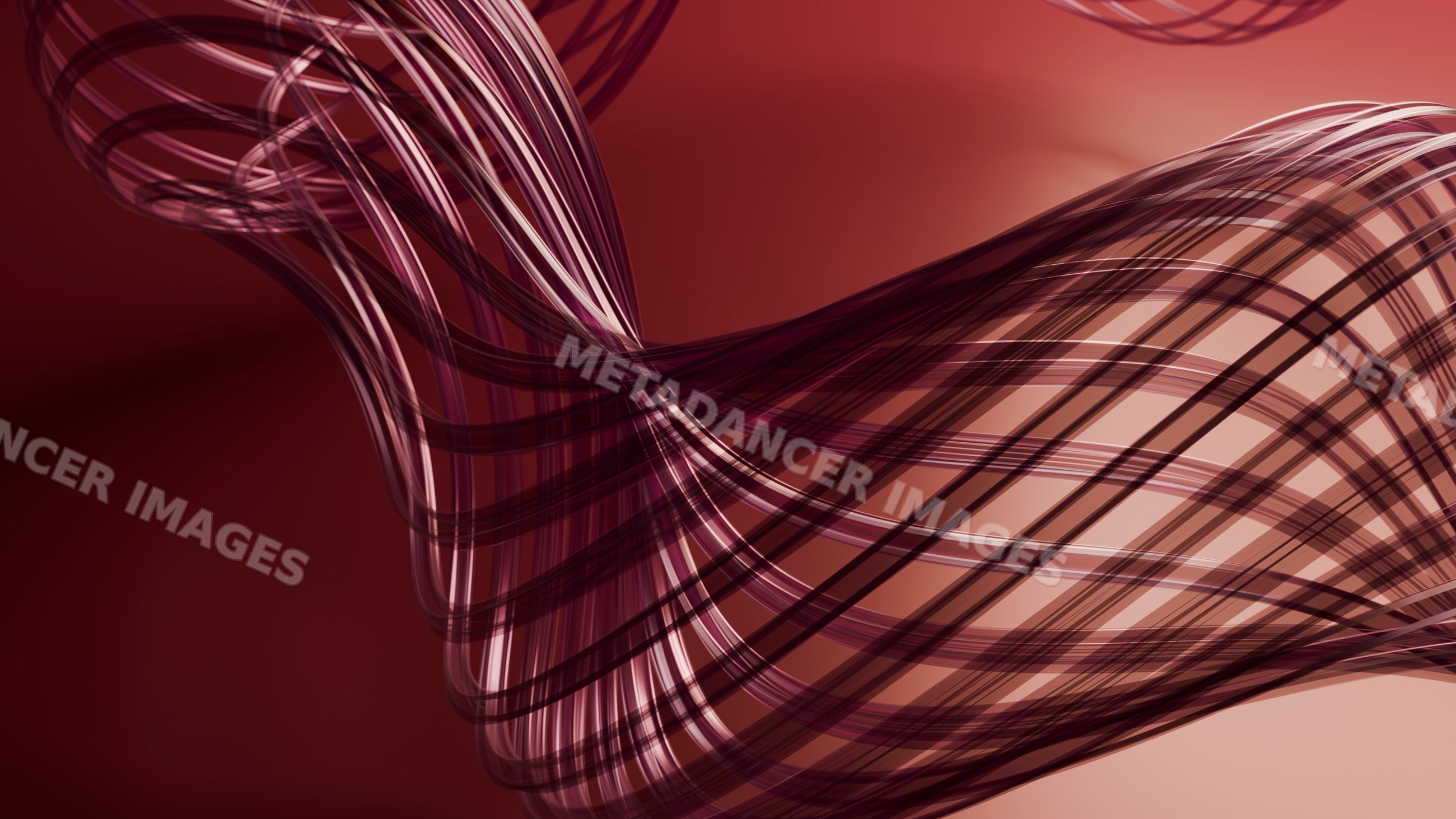 Abstract flowing transparent purple lines on orange-brown background