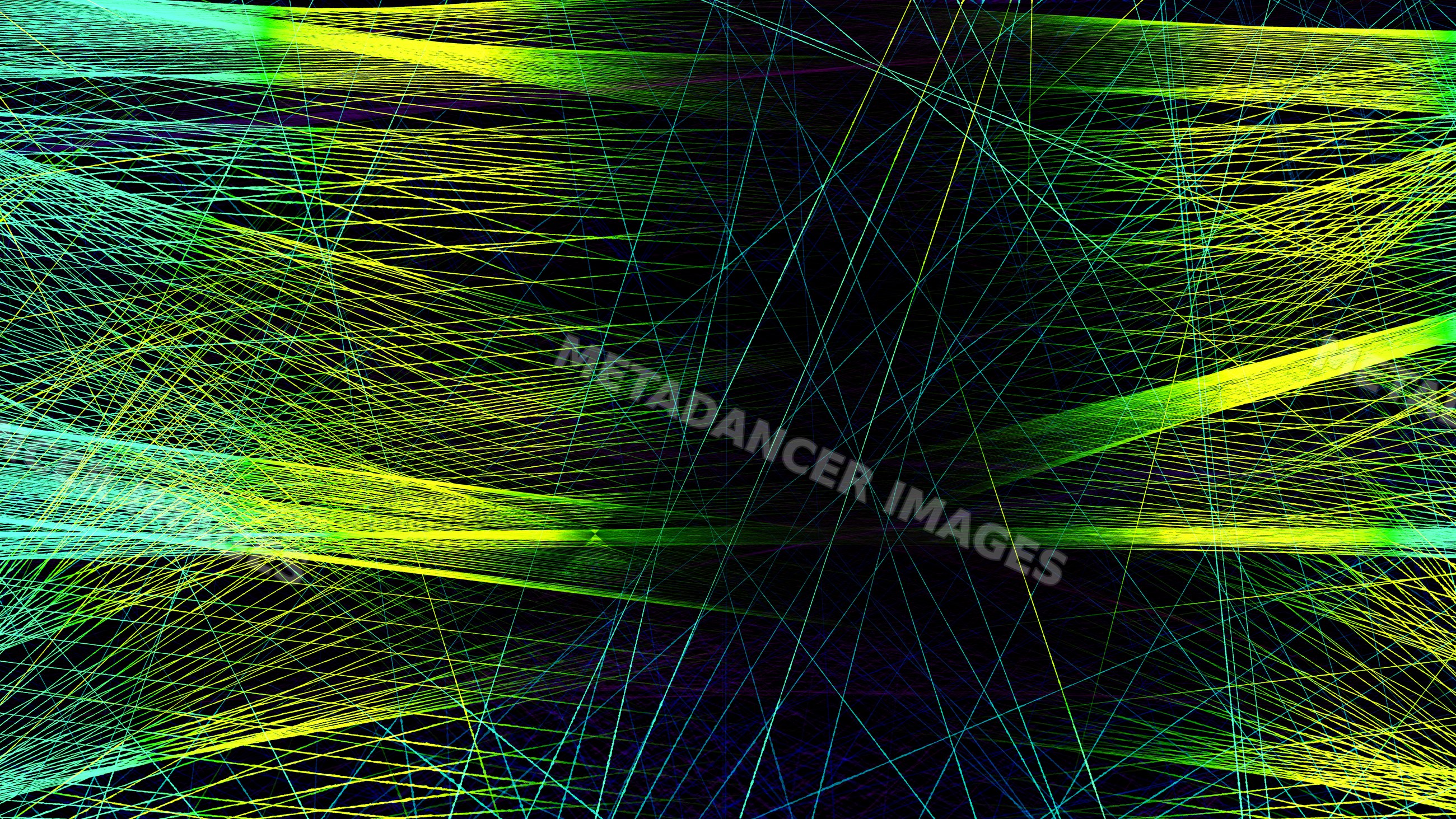 Abstract digital artwork with colorful intersecting neon lines