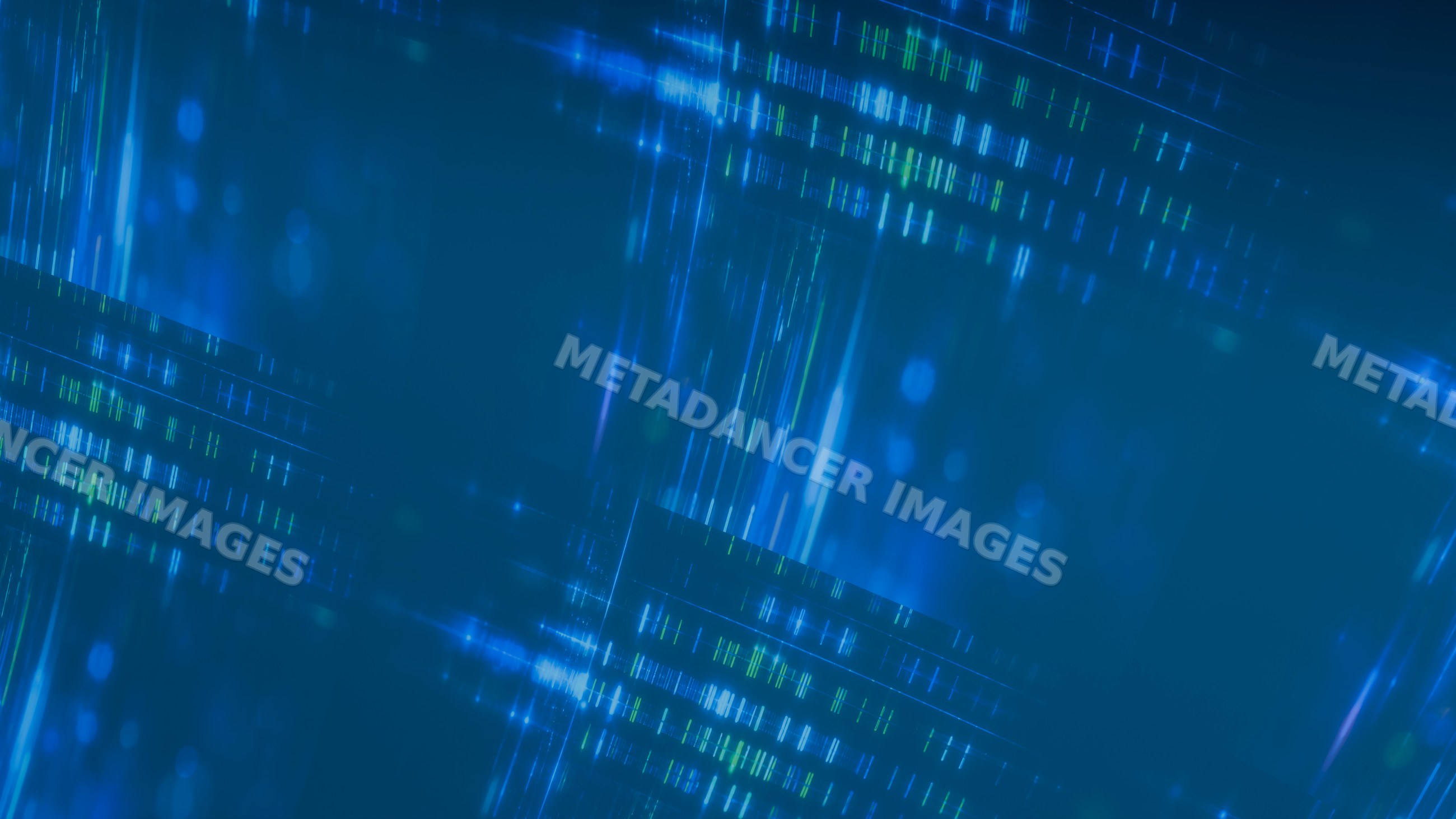 Blue abstract digital data streams with binary code and technology