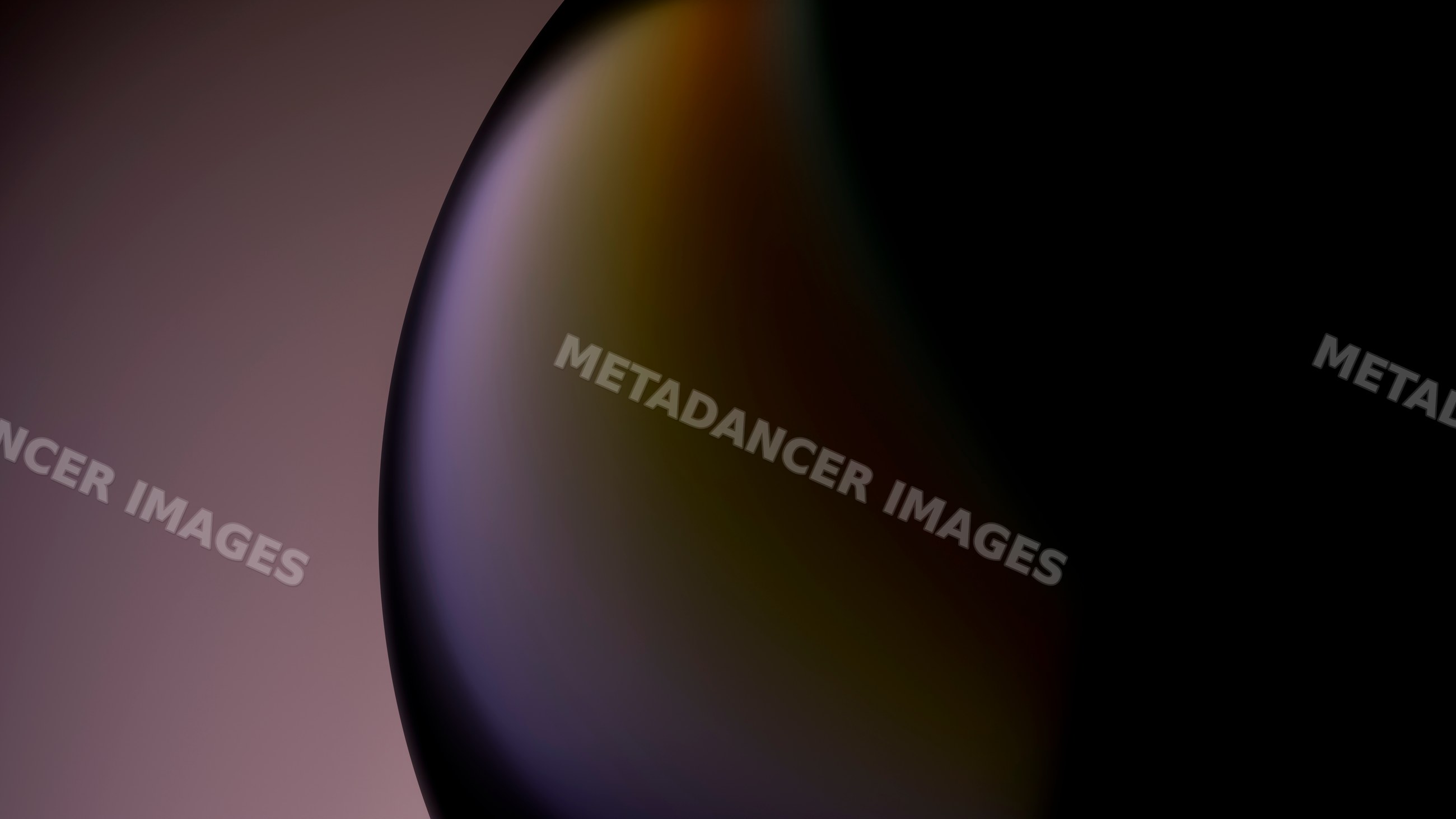 Abstract digital art of curved shape with gradient lighting
