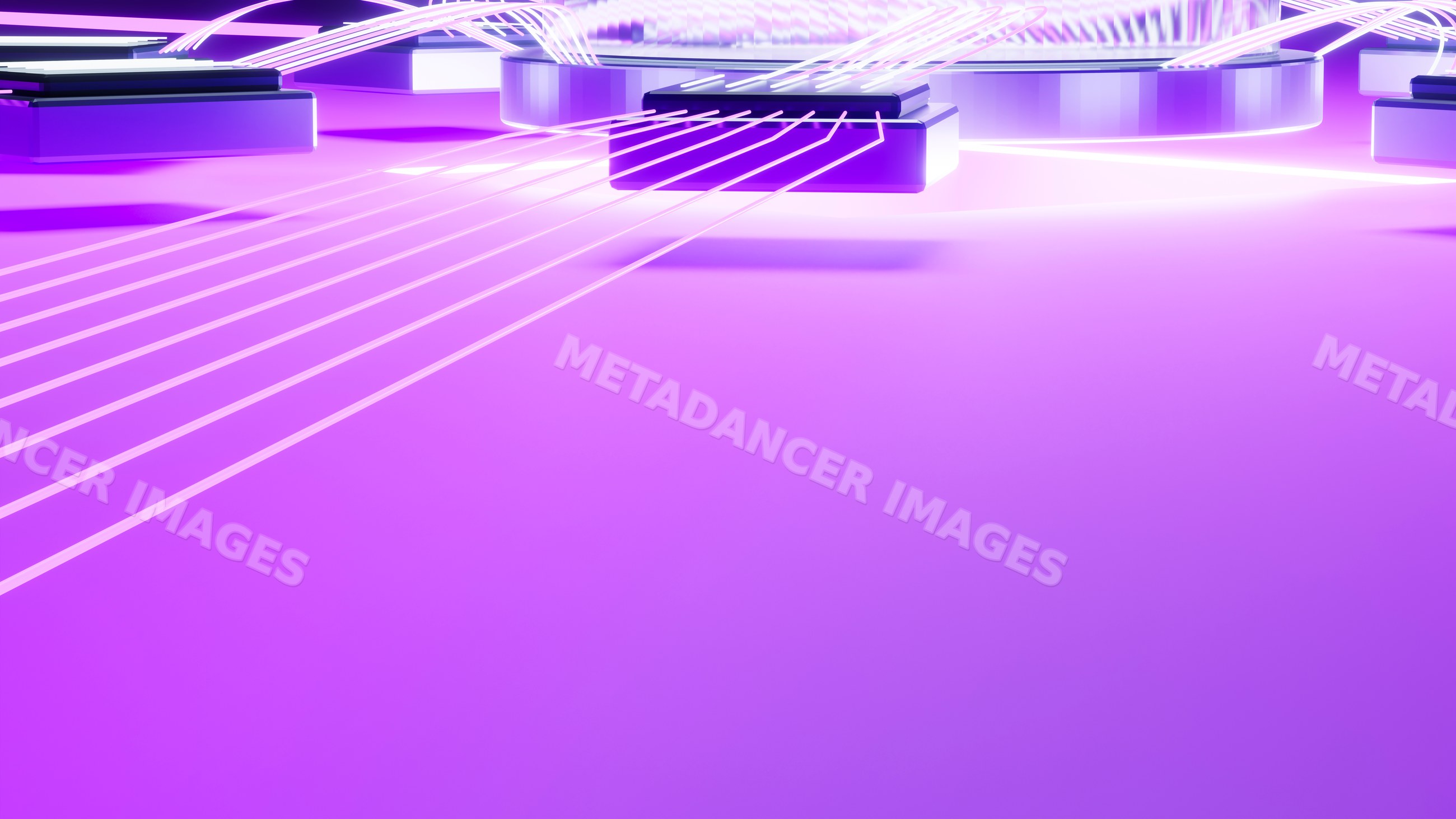 Close-up illustration of guitar bridge and strings on purple surface