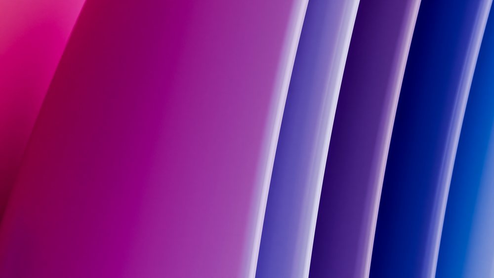 Abstract glossy curved surfaces with vibrant colorful gradients