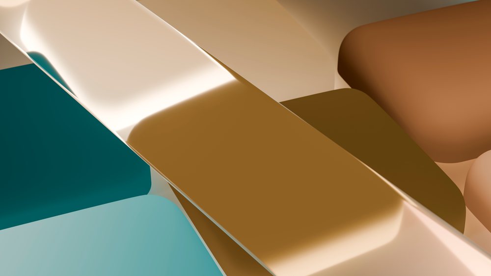Abstract 3d illustration of overlapping smooth rounded shapes