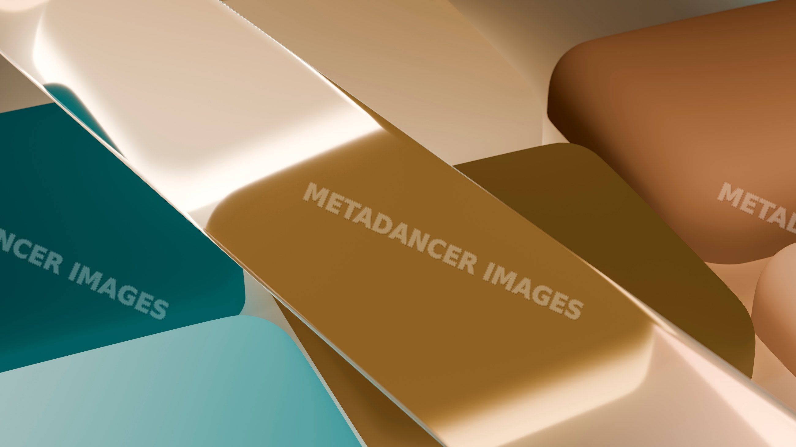 Abstract 3d illustration of overlapping smooth rounded shapes