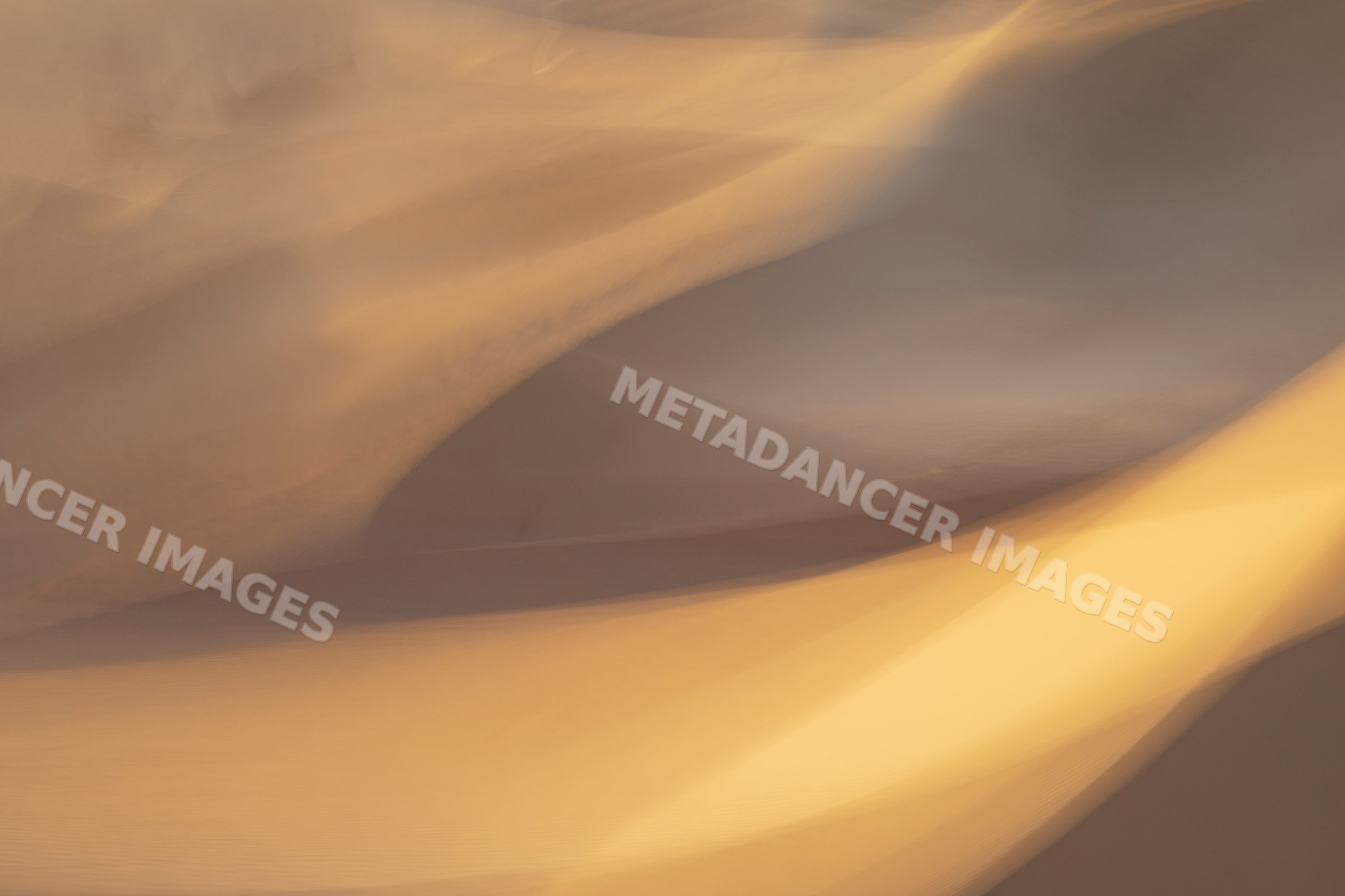 Sand dunes captured with intentional movement in erg lehoudi, Morocco