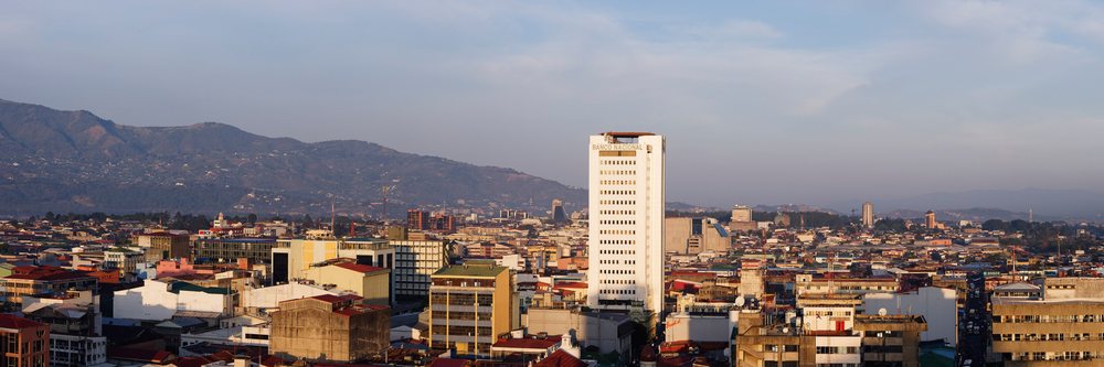 Cityscape of san jose with urban buildings and mountains