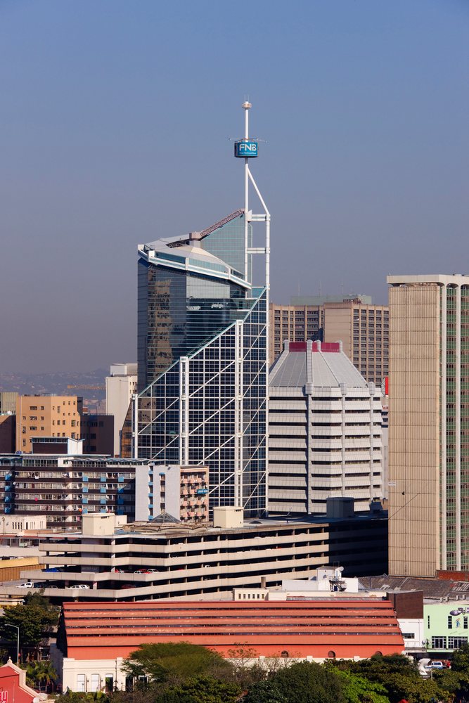 Durban skyline with modern buildings, south africa