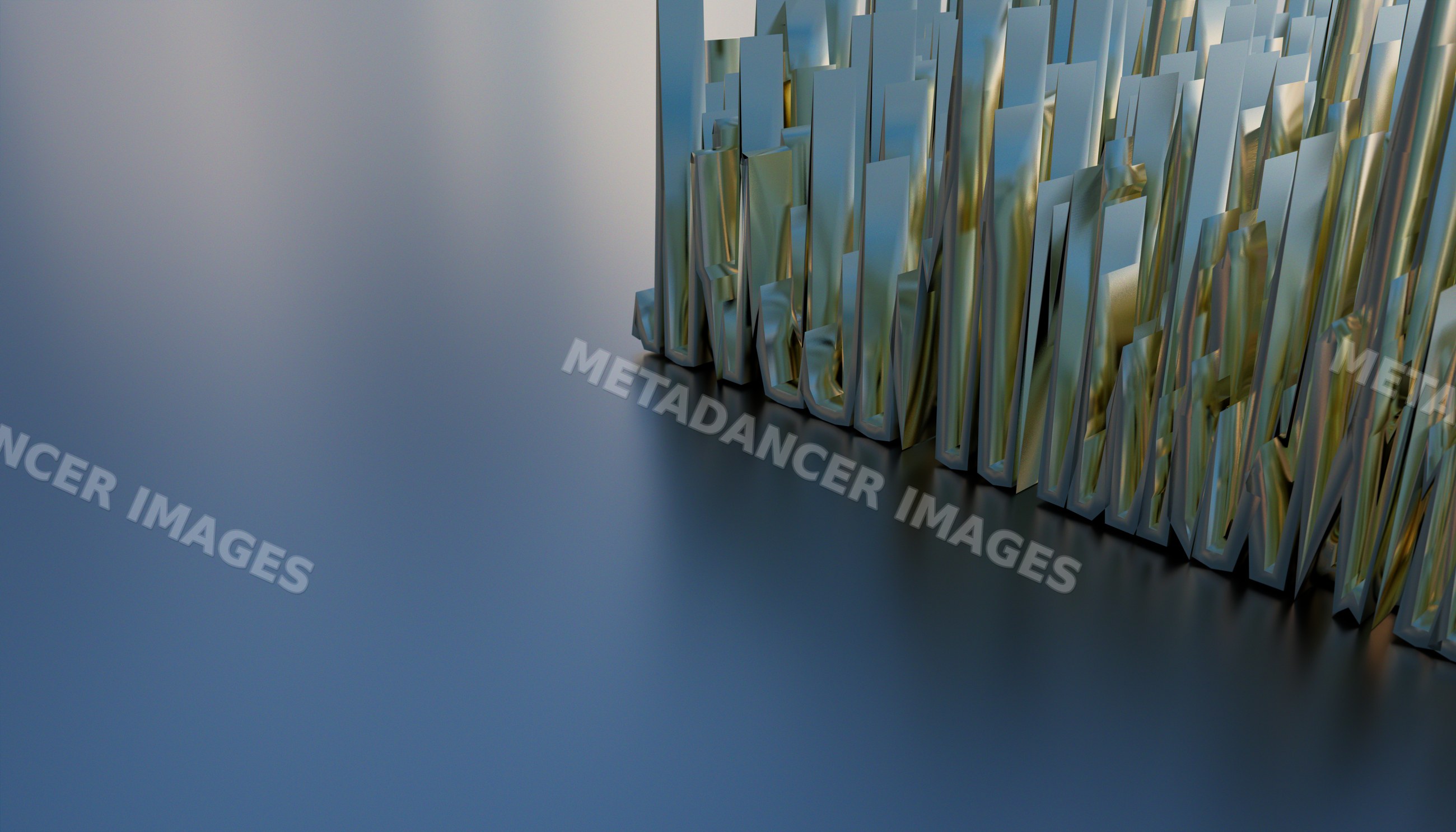 Close-up of an abstract metal structure with vertical spikes