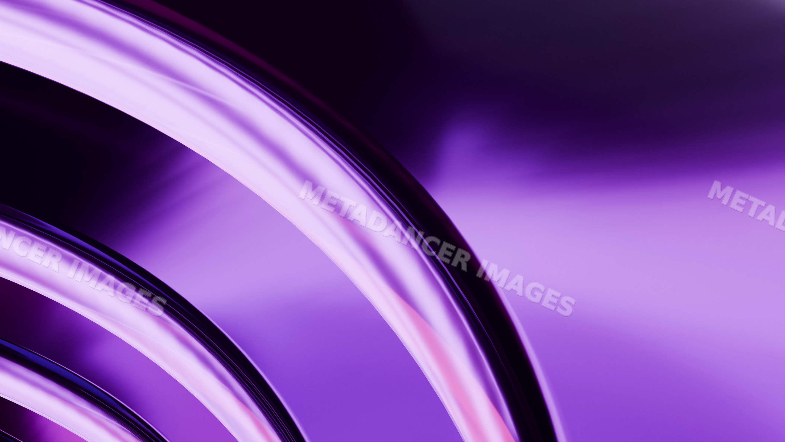 Abstract purple curved shapes with smooth glossy surfaces
