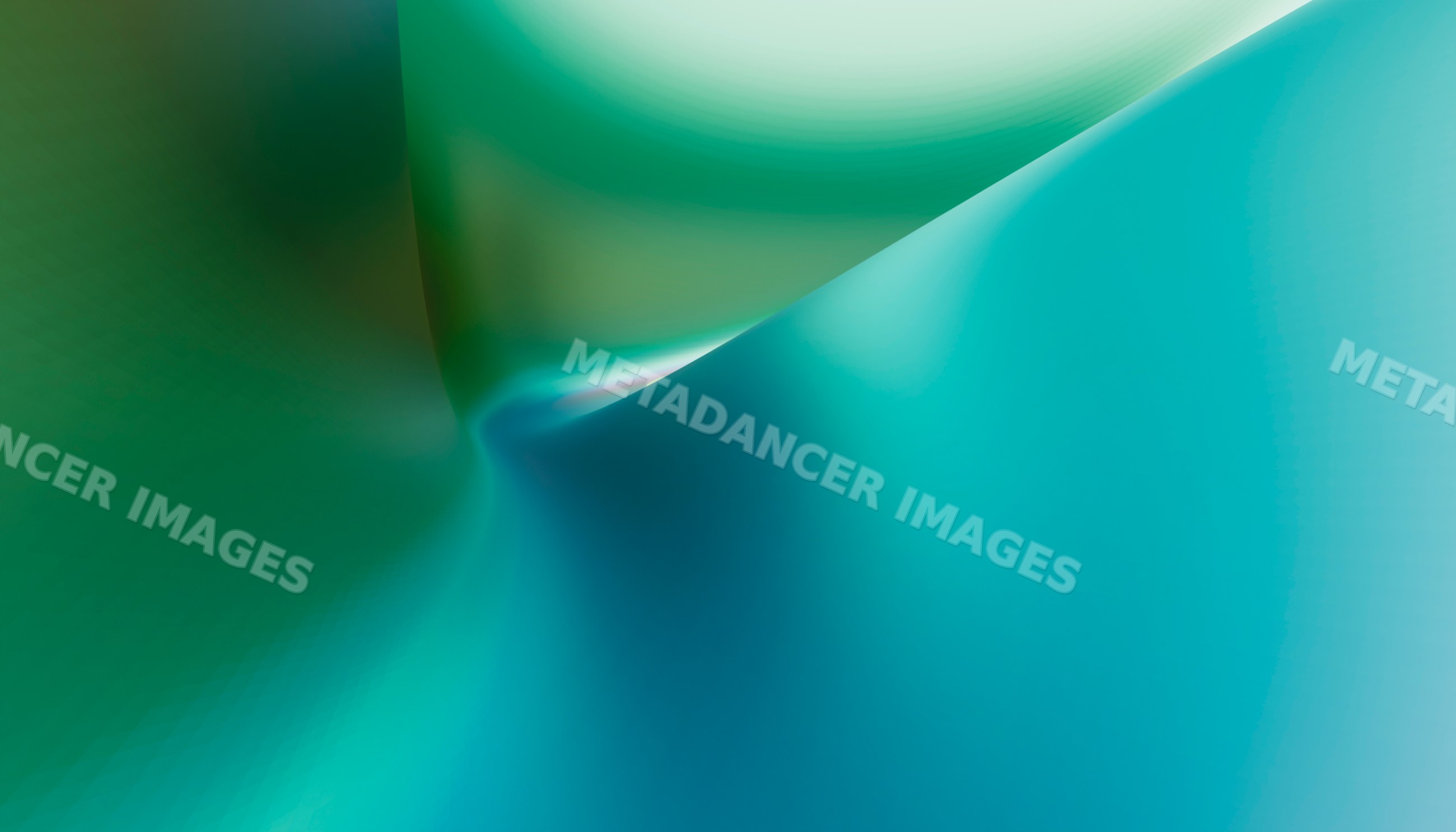 Abstract flowing blue and green curves creating a smooth gradient