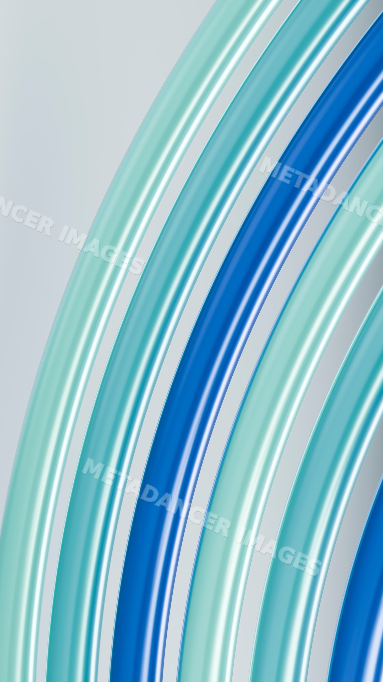 Abstract illustration of shiny curved blue and cyan lines