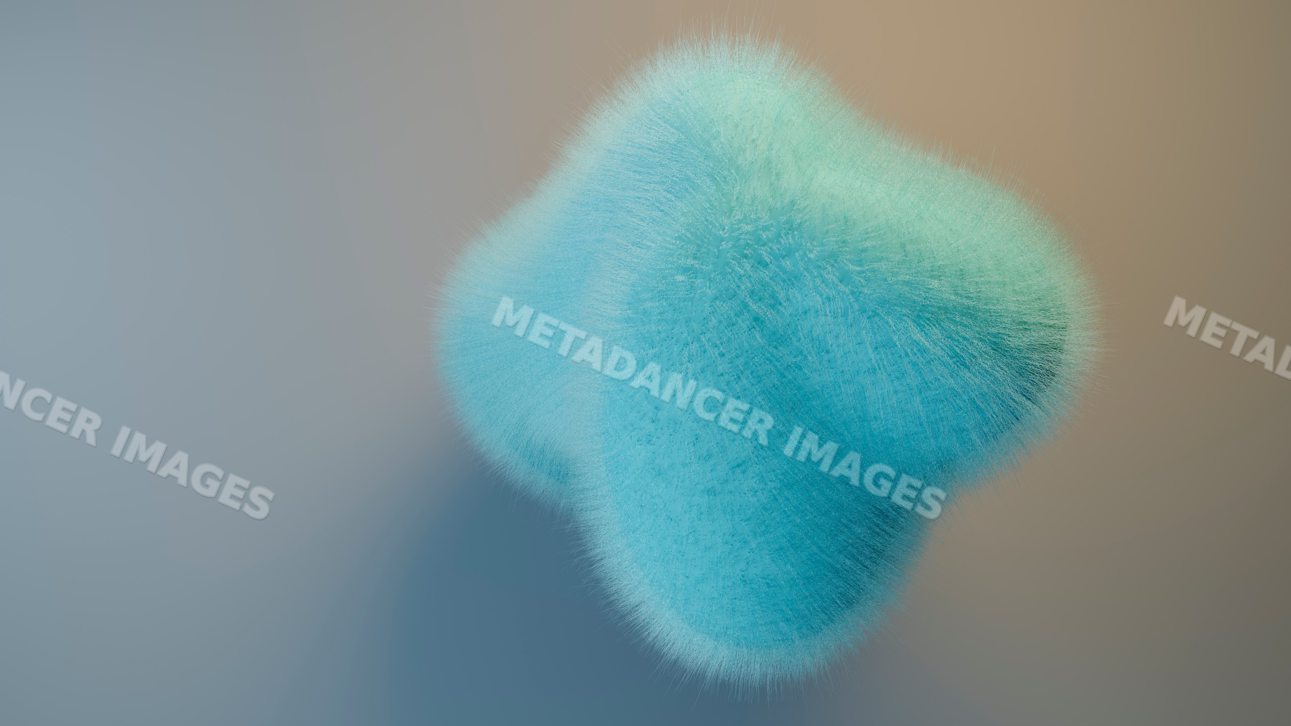 3d rendering of a soft, fluffy