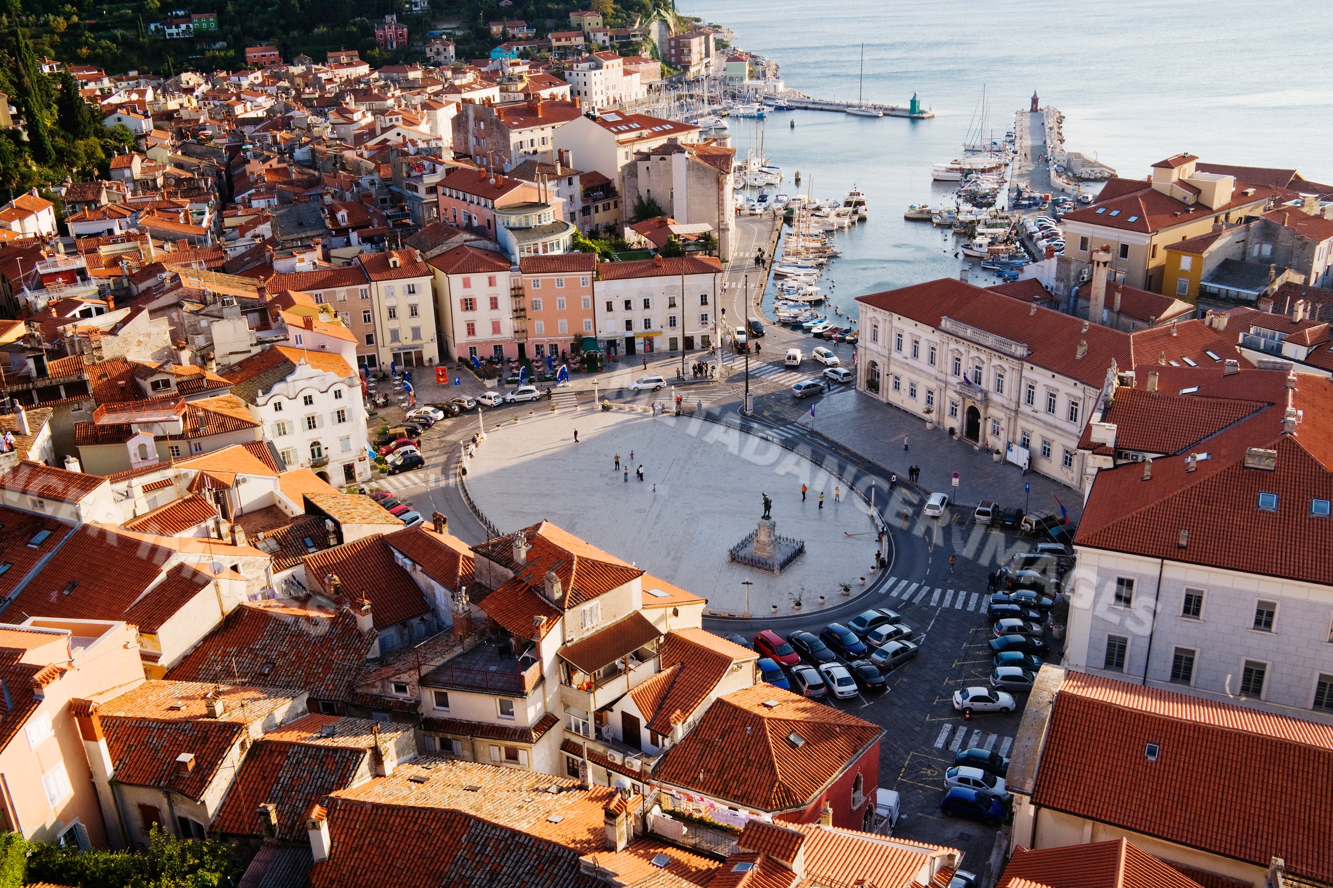 Tartini square and marina, slovenia