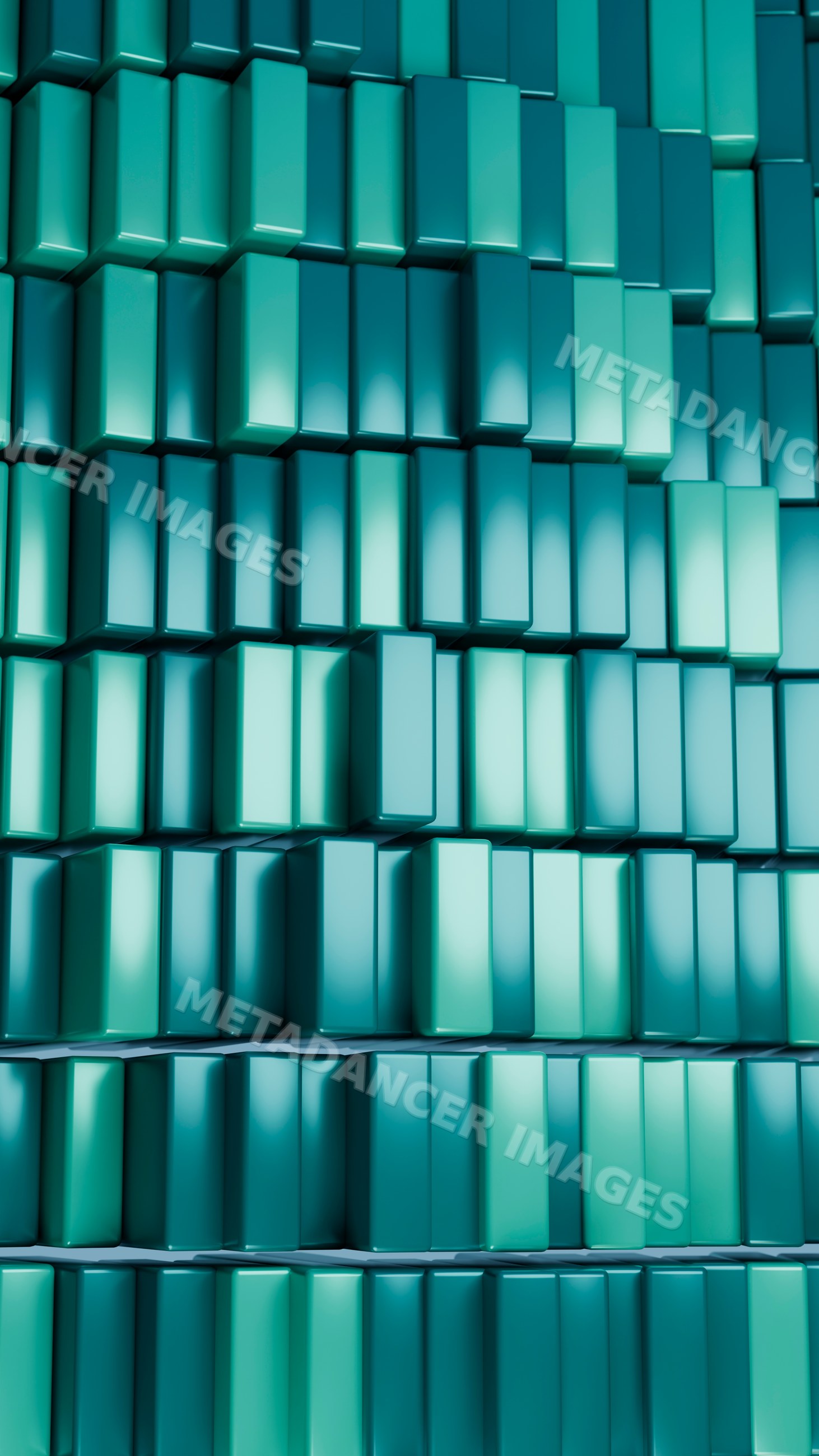 Vertical stacked teal rectangular blocks