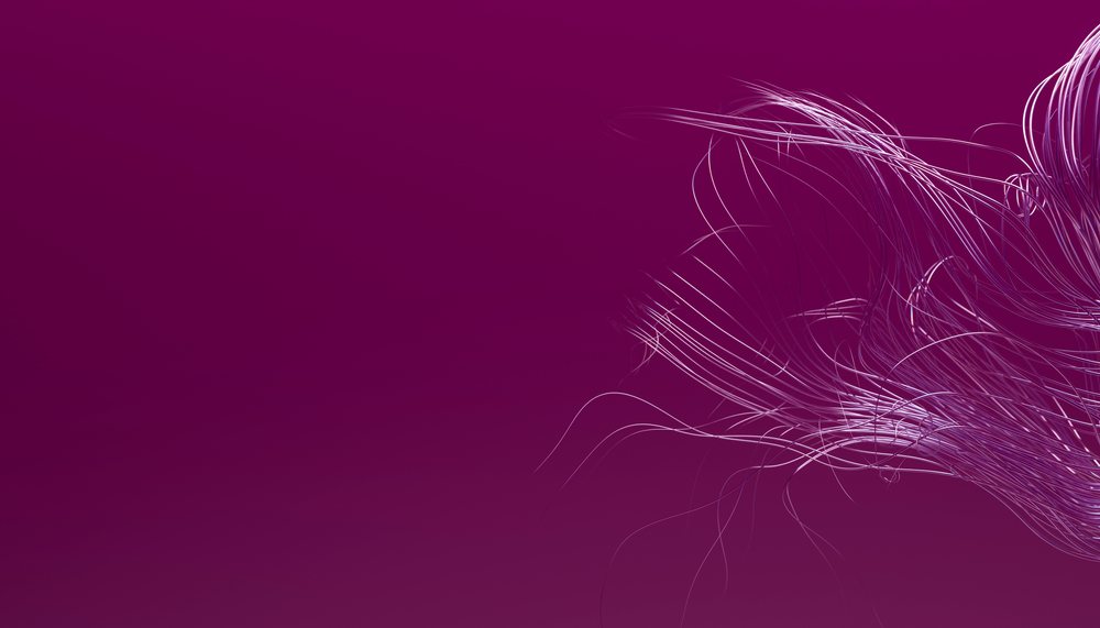 Abstract flowing delicate lines on purple background