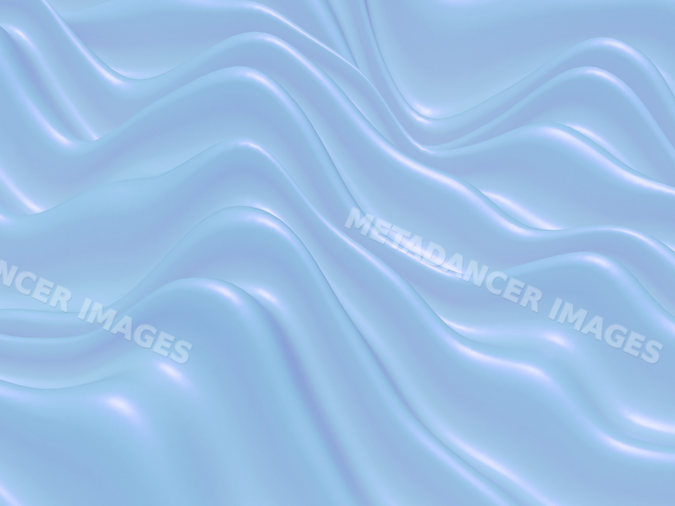 Smooth blue surface with flowing curved waves and shiny texture