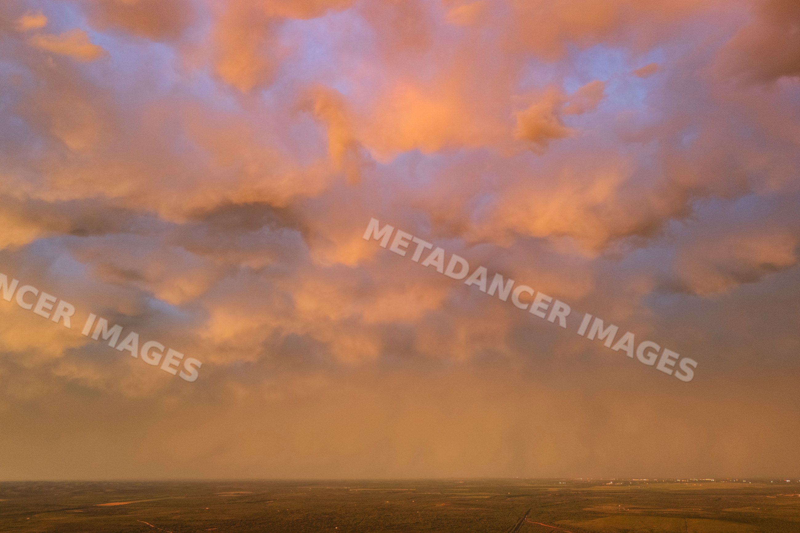 Clouds at Sunset on the backside of a Supercell over Great Plains