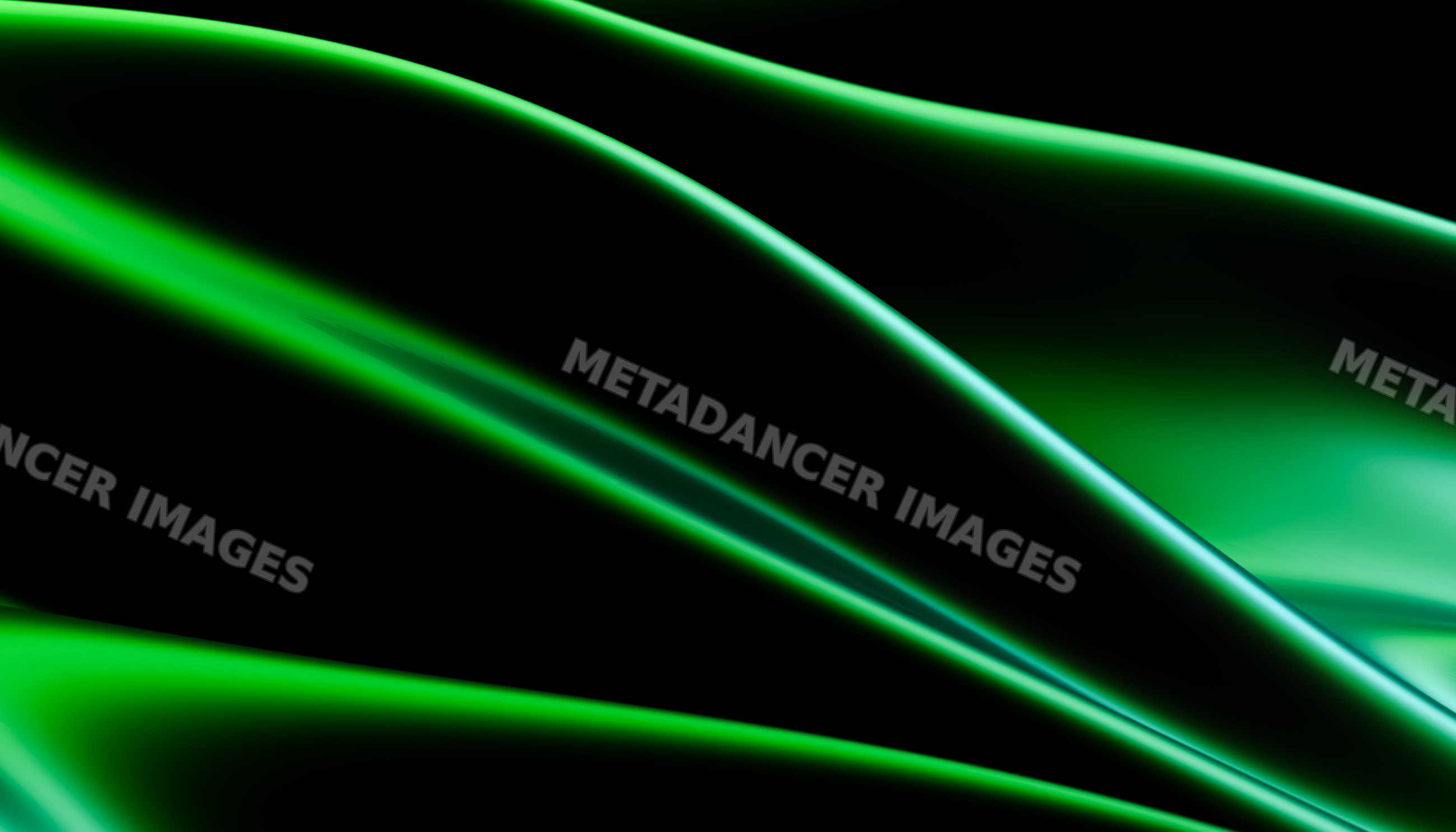Green shiny silk fabric with smooth folds and luxury texture