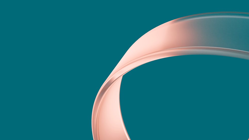 Abstract peach-colored curved shape