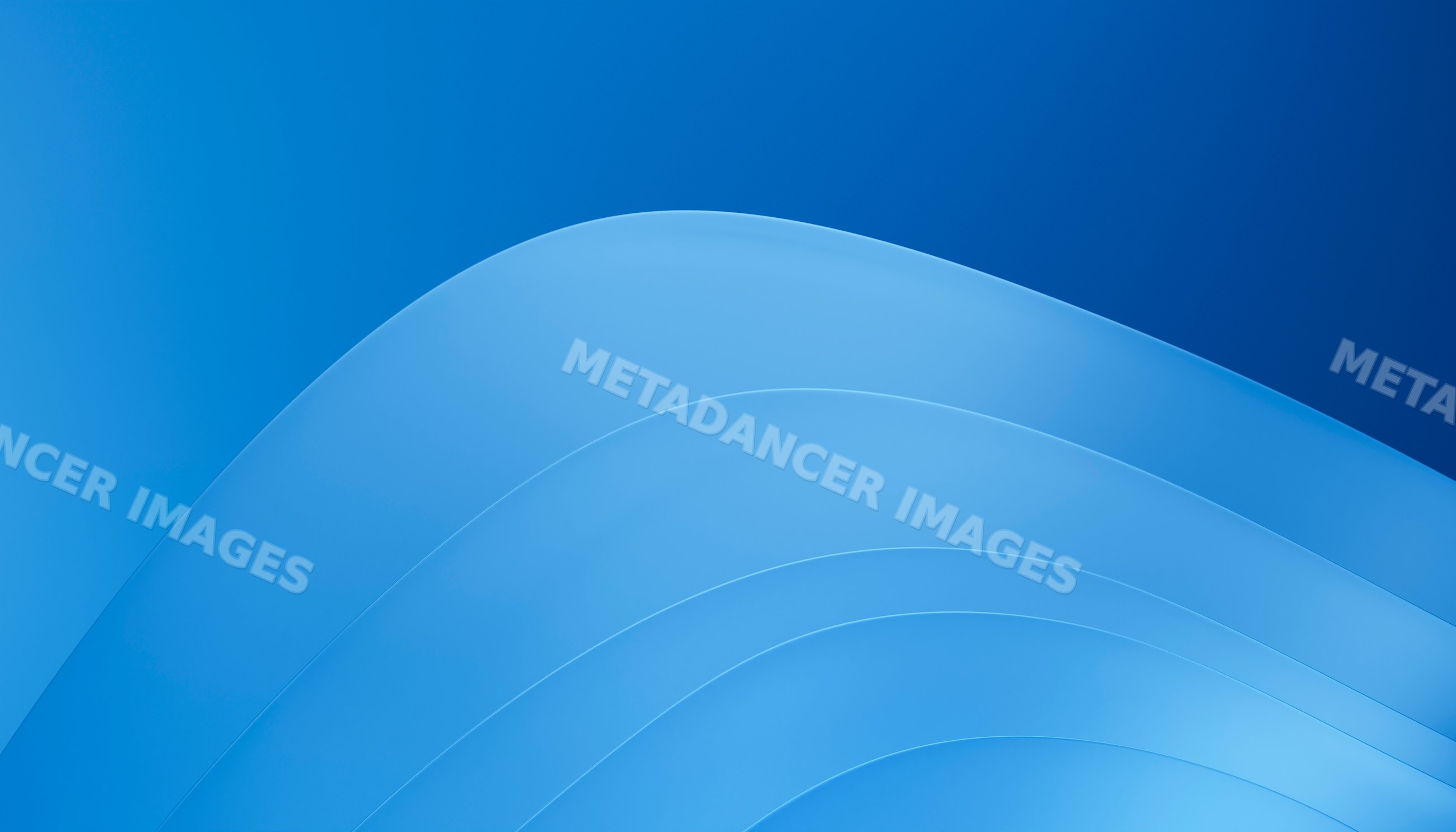 Abstract smooth blue curved layers forming a modern minimalist design
