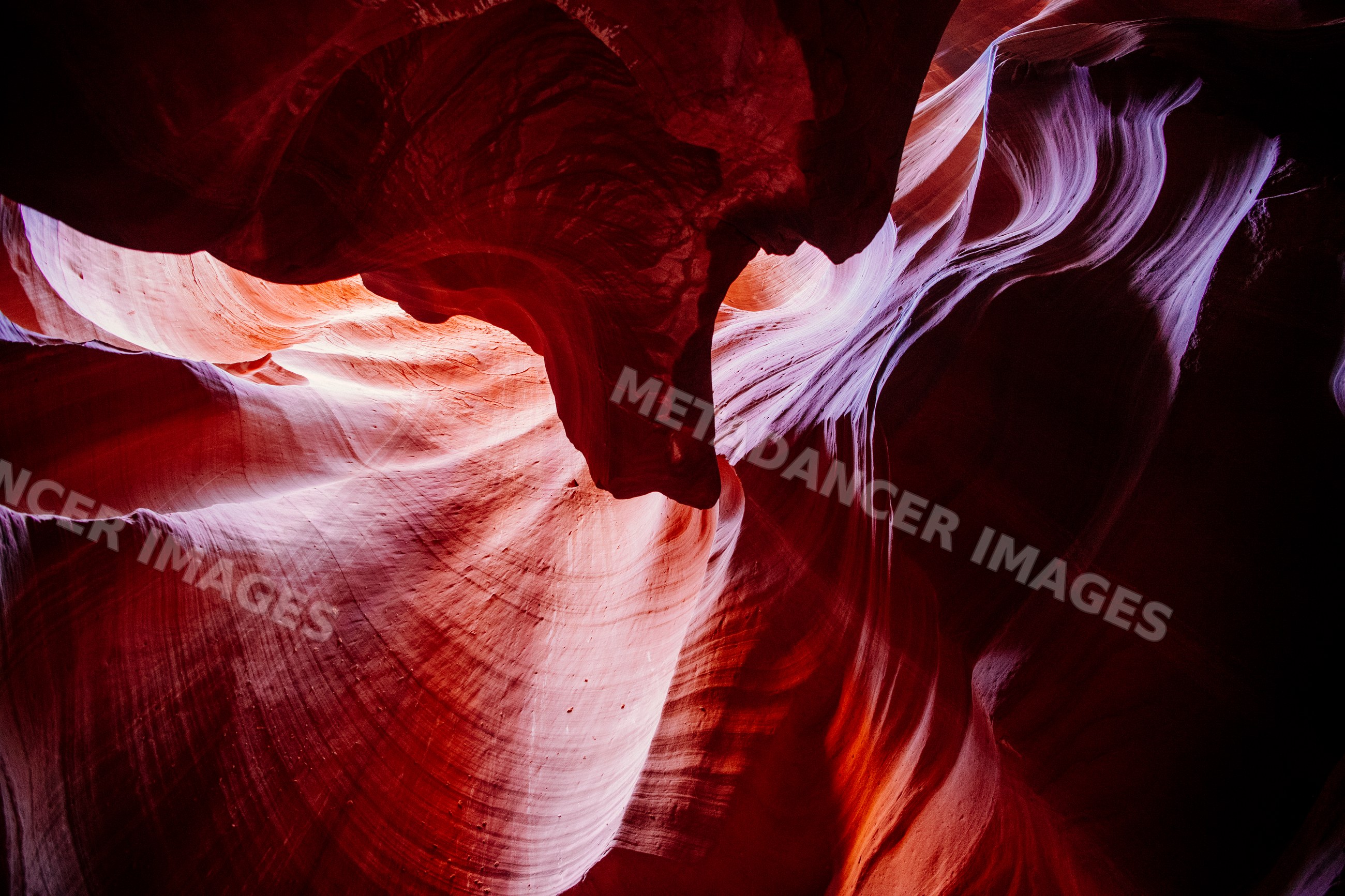 Antelope canyon red rock sandstone slot canyon formations