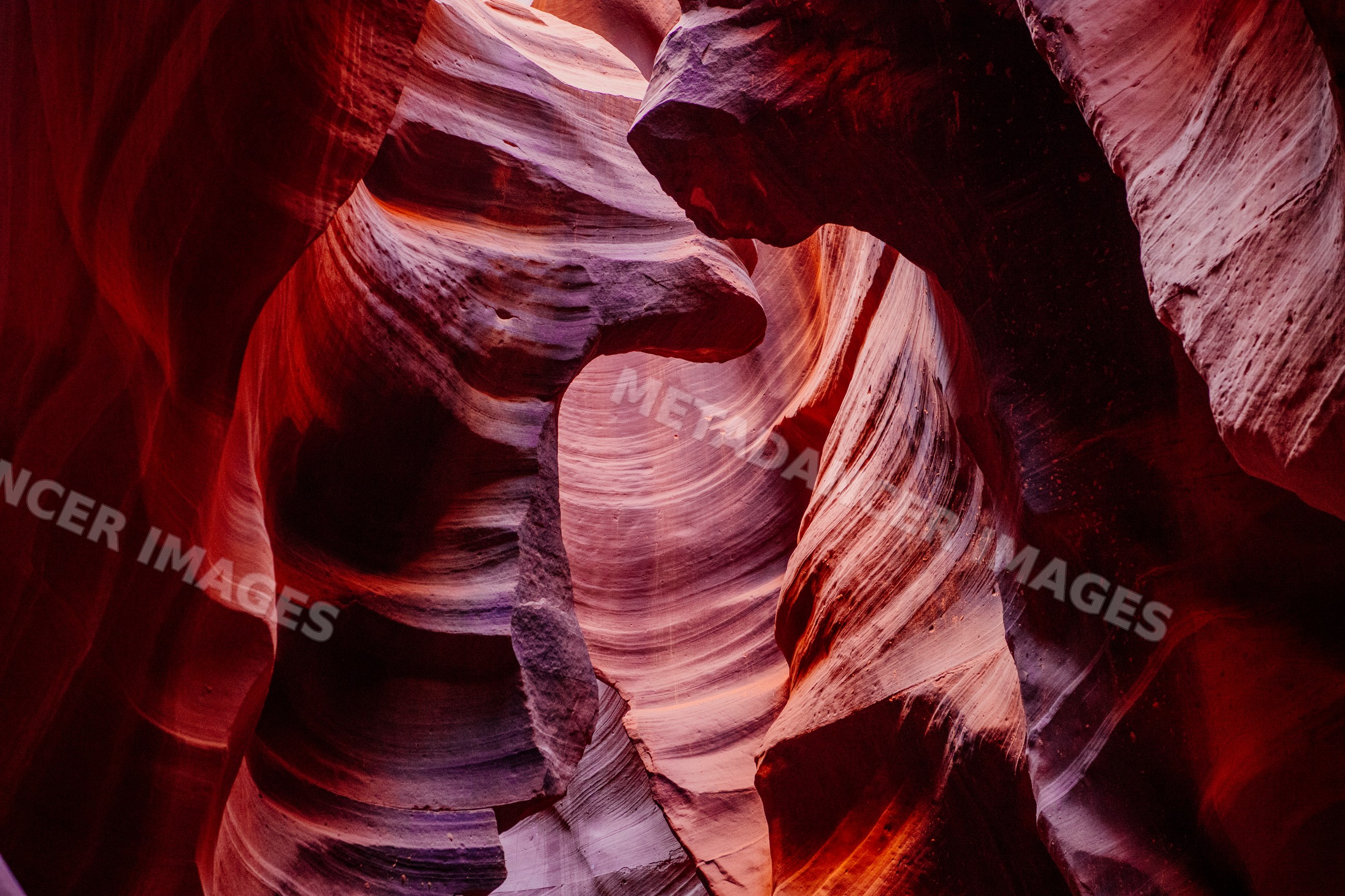 Rock formations inside antelope canyon in Navajo Land, Arizona