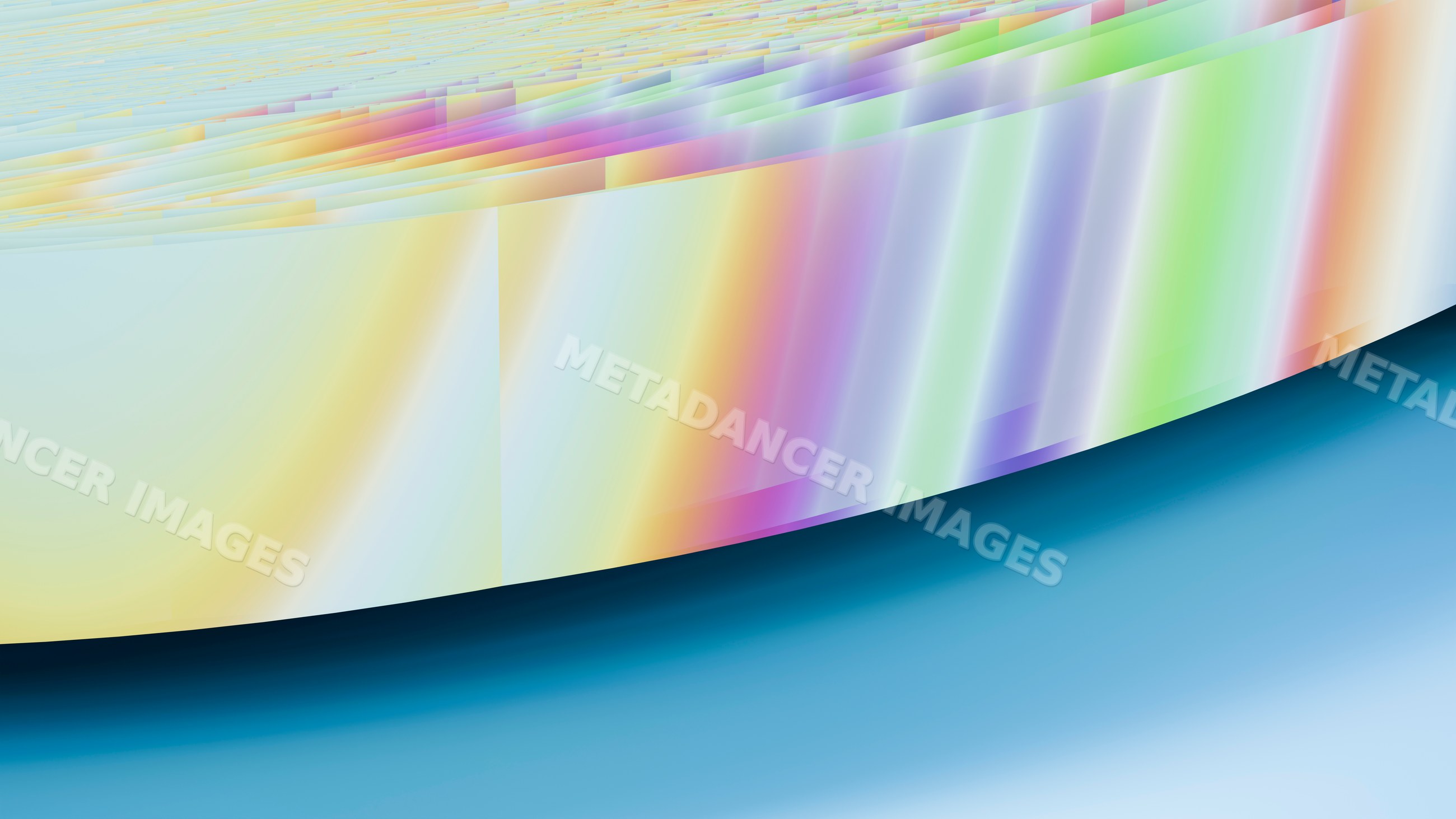 Abstract digital art with smooth curved gradients and rainbow hues