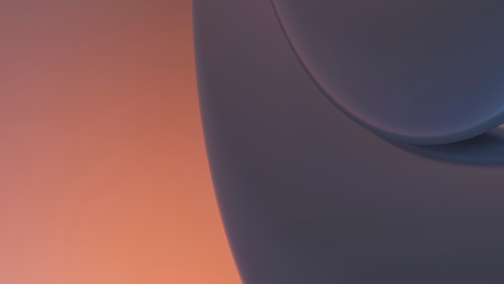 Abstract 3d illustration with smooth curved shapes and gradient