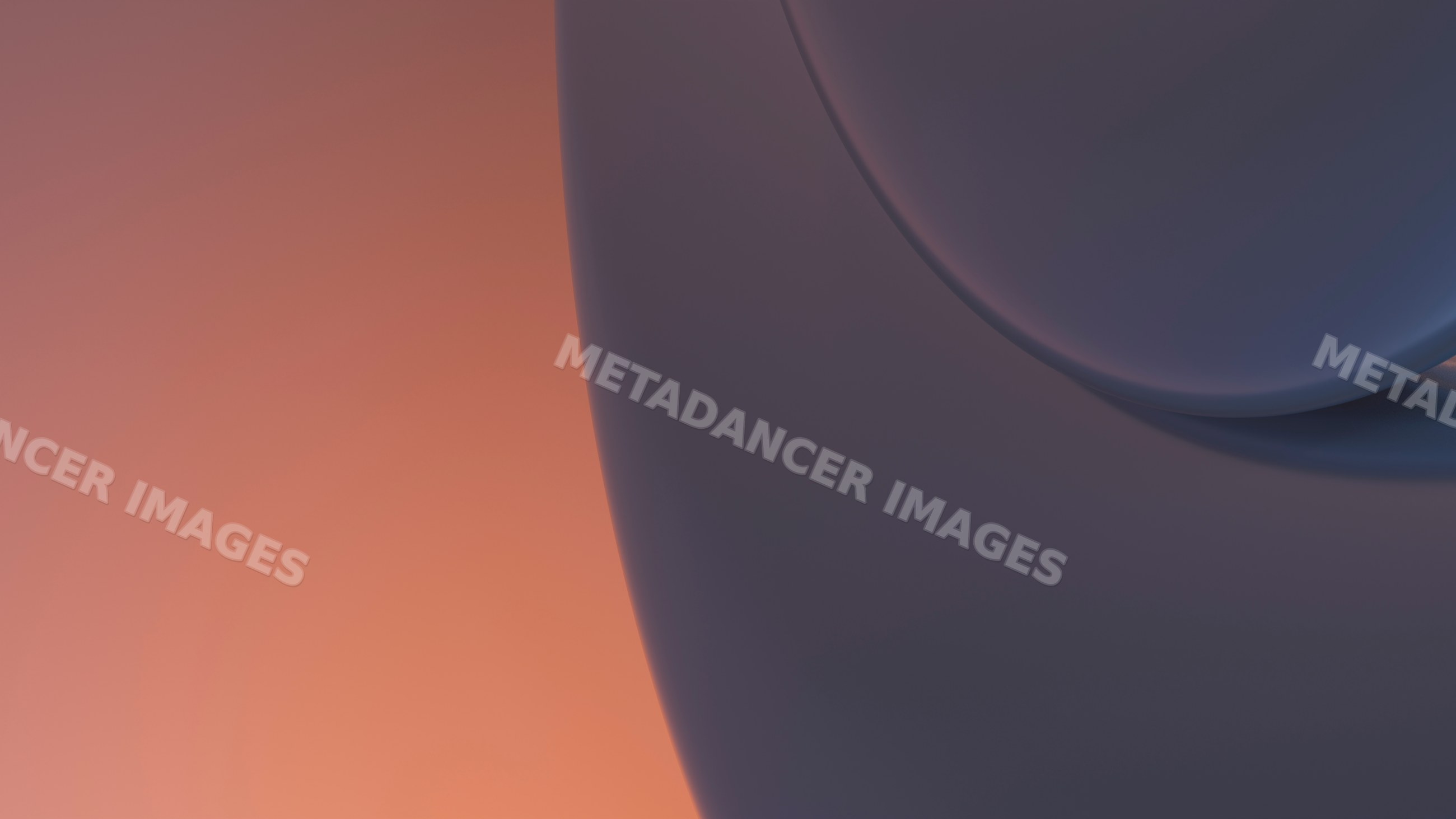 Abstract 3d illustration with smooth curved shapes and gradient