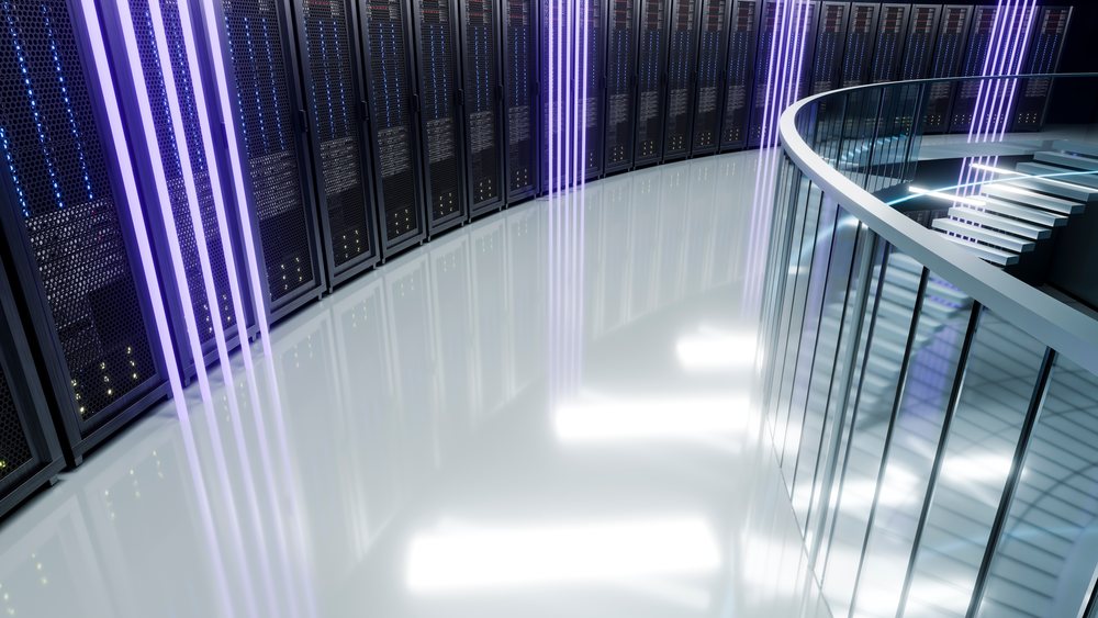 Modern data center interior