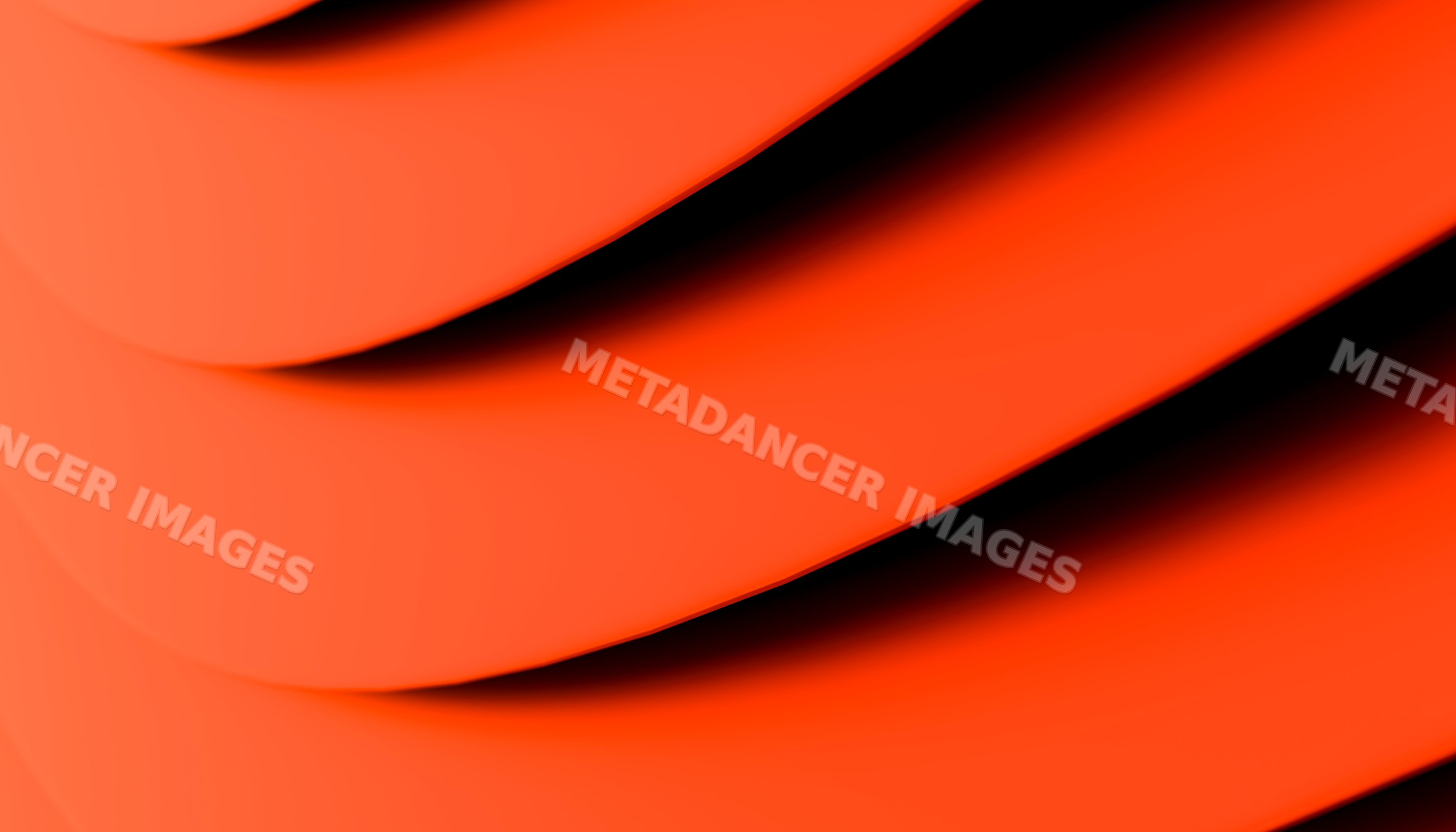 Orange curved shapes forming smooth layered abstract pattern