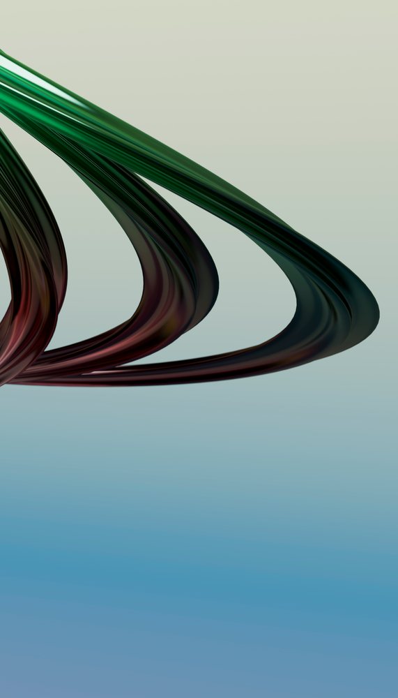 Abstract digital artwork featuring smooth curved shapes and gradient