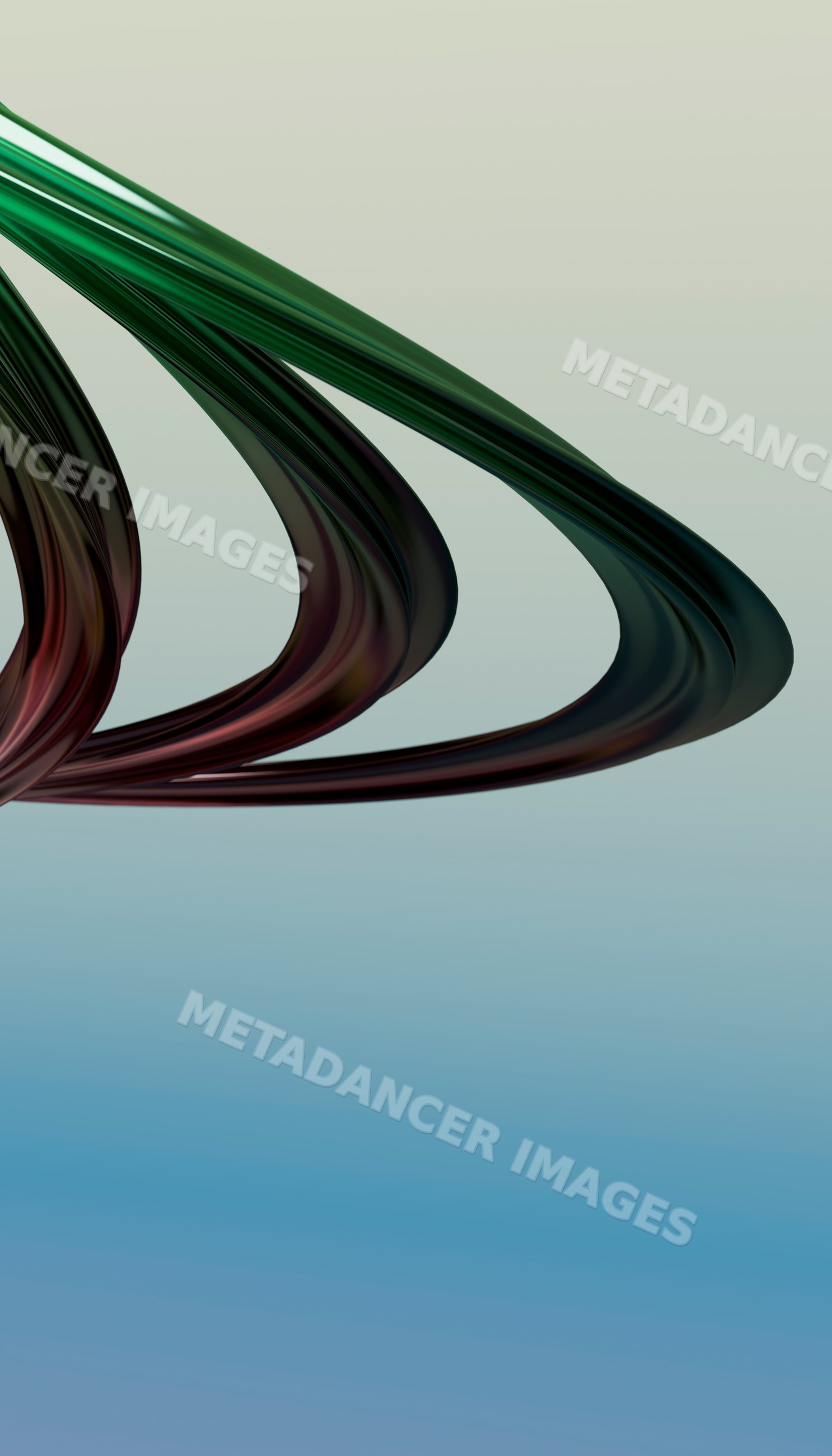 Abstract digital artwork featuring smooth curved shapes and gradient