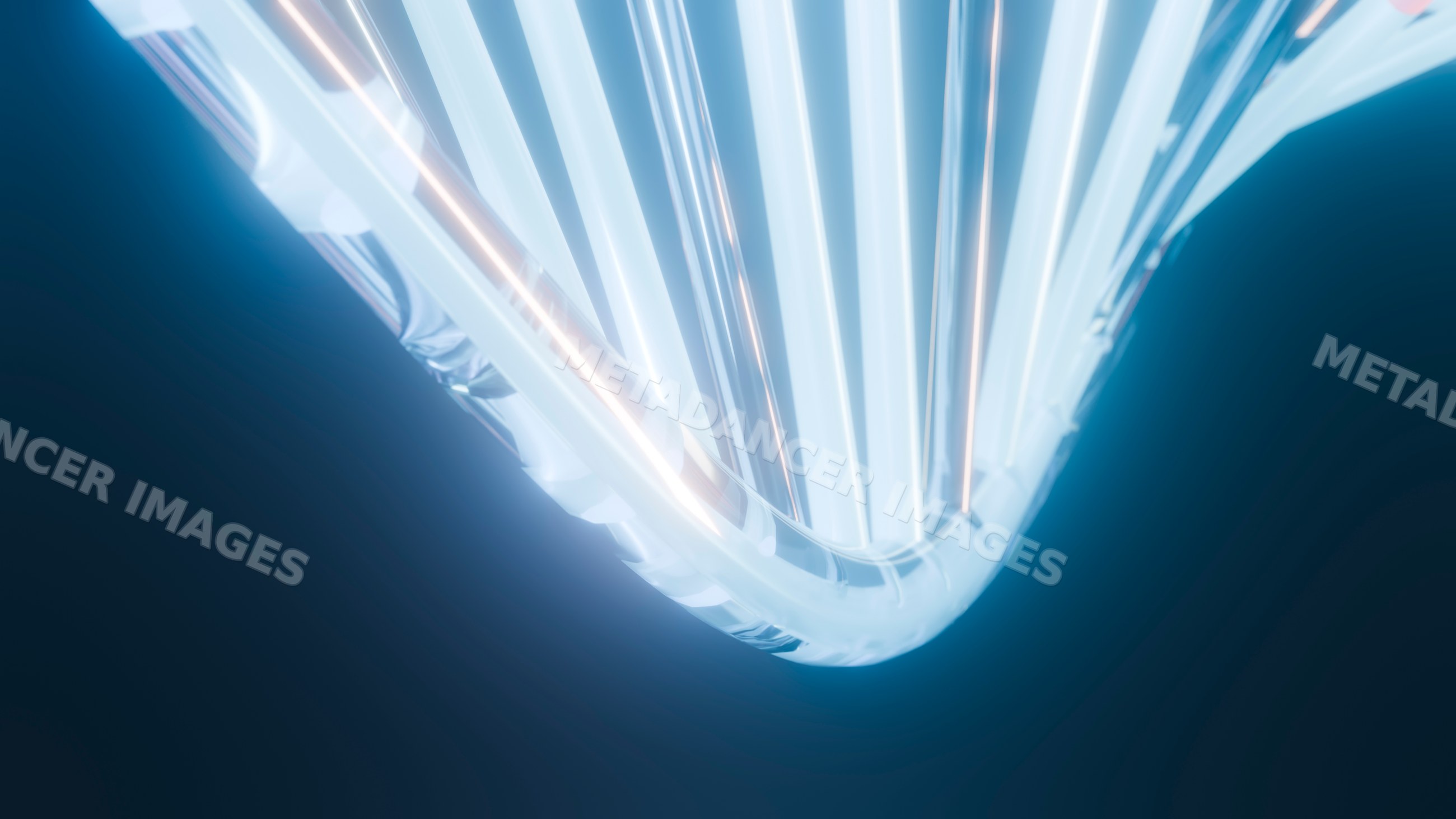 Curved glowing glass tubes abstract digital illustration