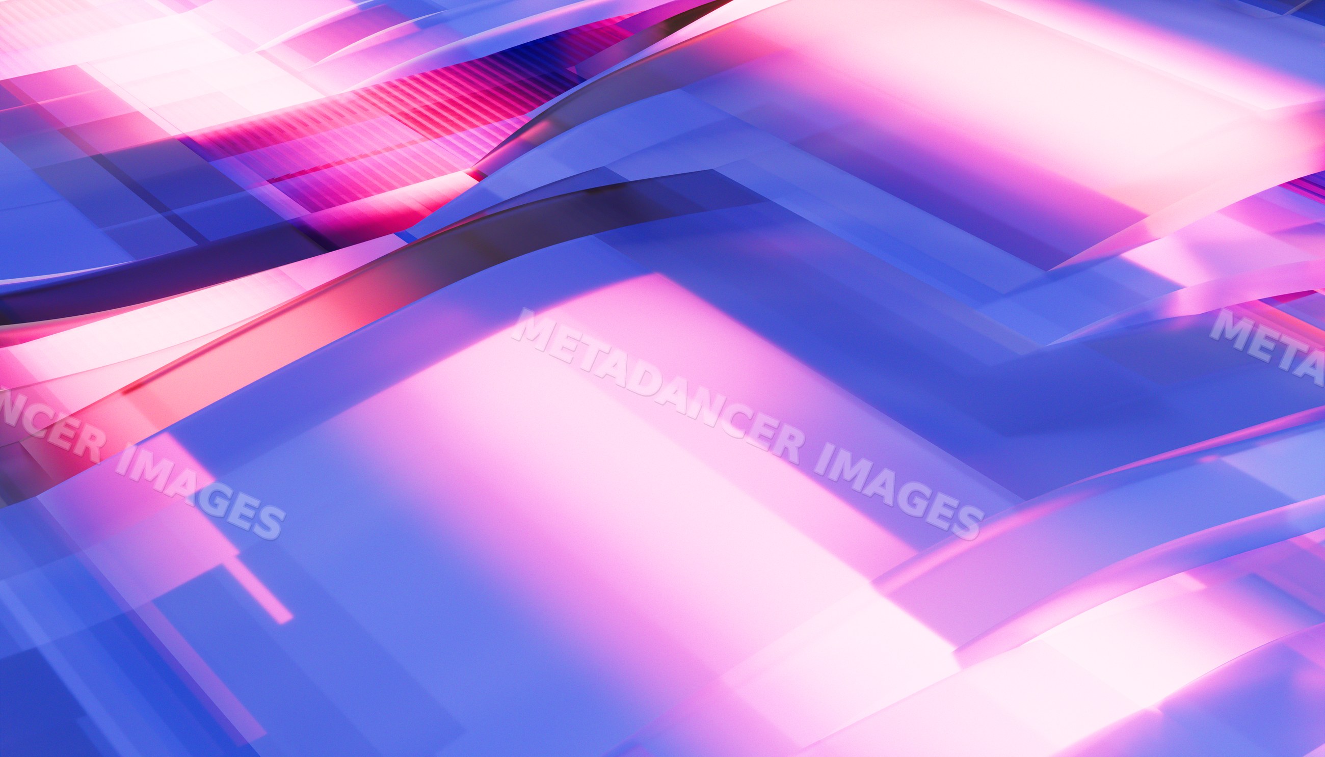 Abstract digital 3d rendering with colorful smooth geometric shapes