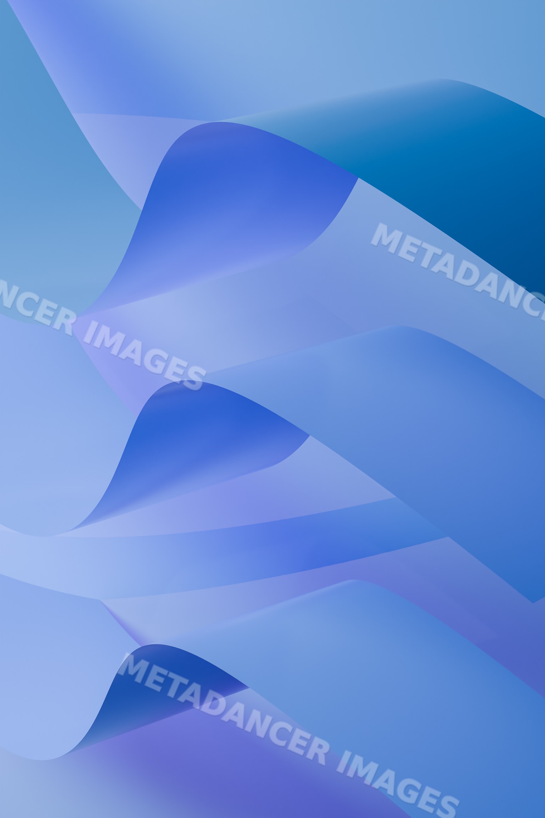 Abstract blue ribbon curves flowing for modern design background