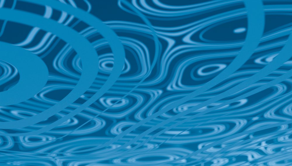 Abstract blue wave pattern with fluid and curving shapes