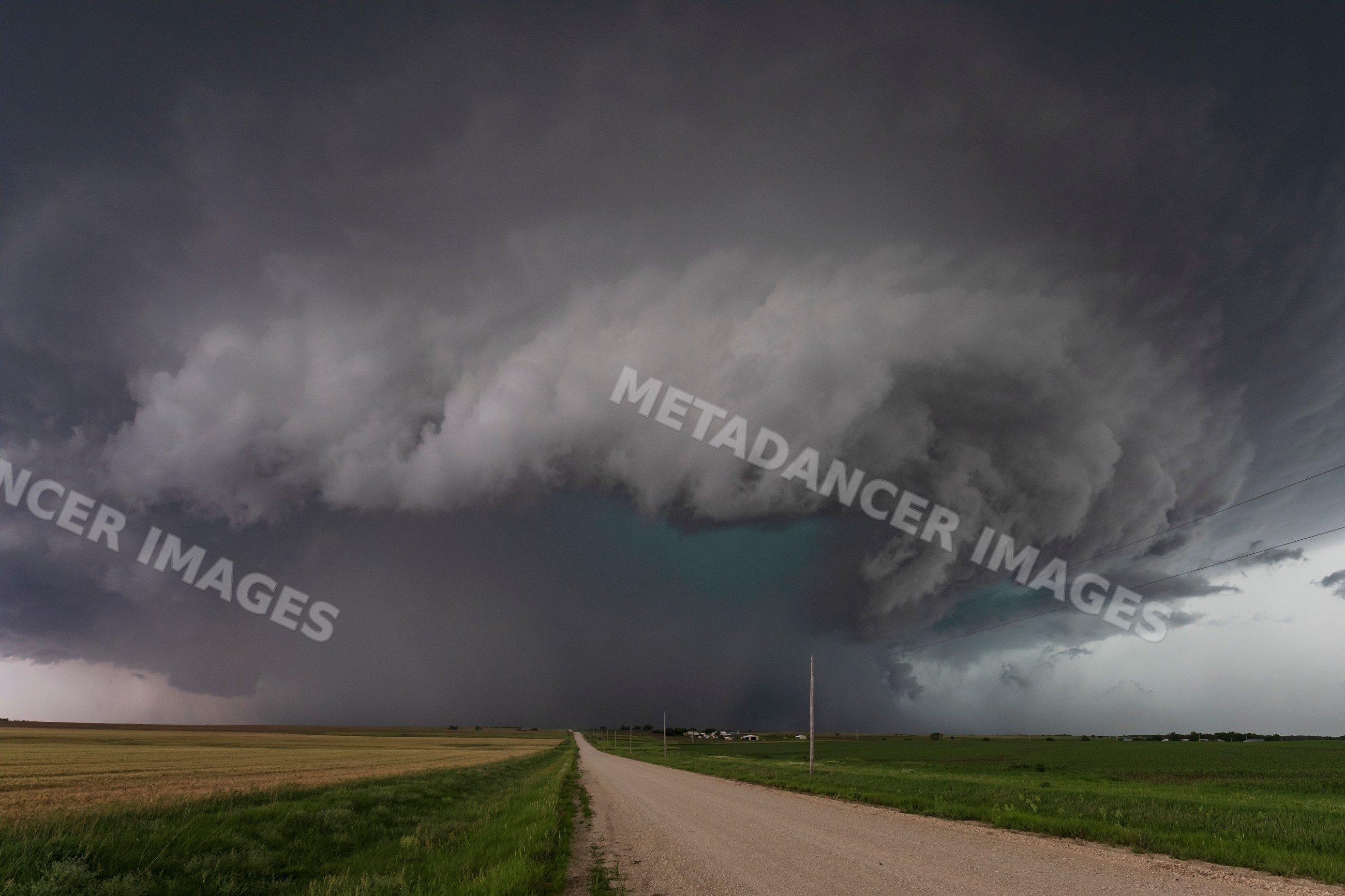 Supercell storm forming near enterprise, kansas