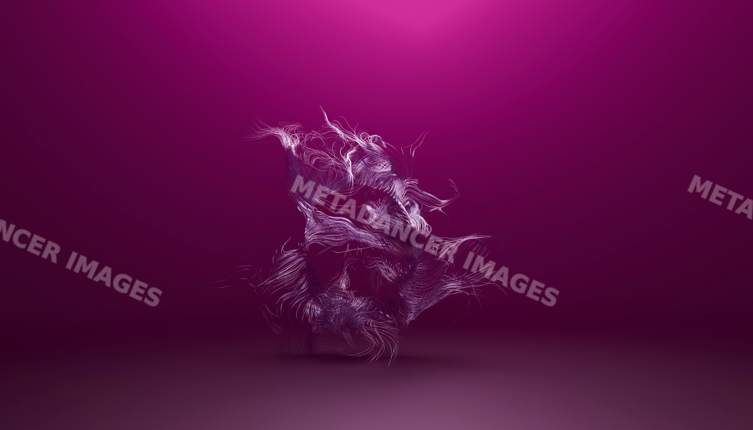 Digital abstract flowing lines on purple background