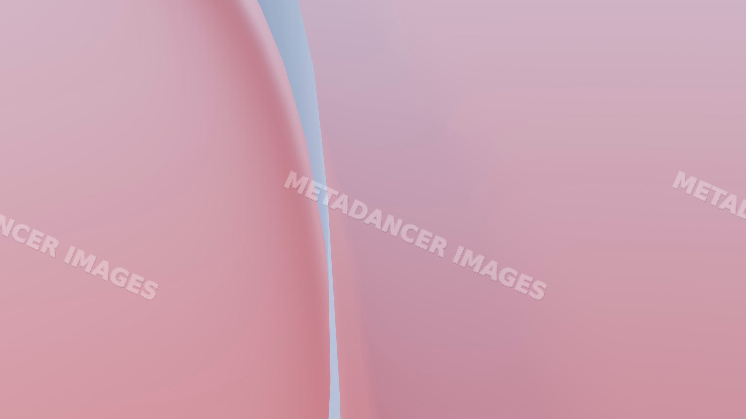 Abstract smooth curved shapes in soft pink with blue line background